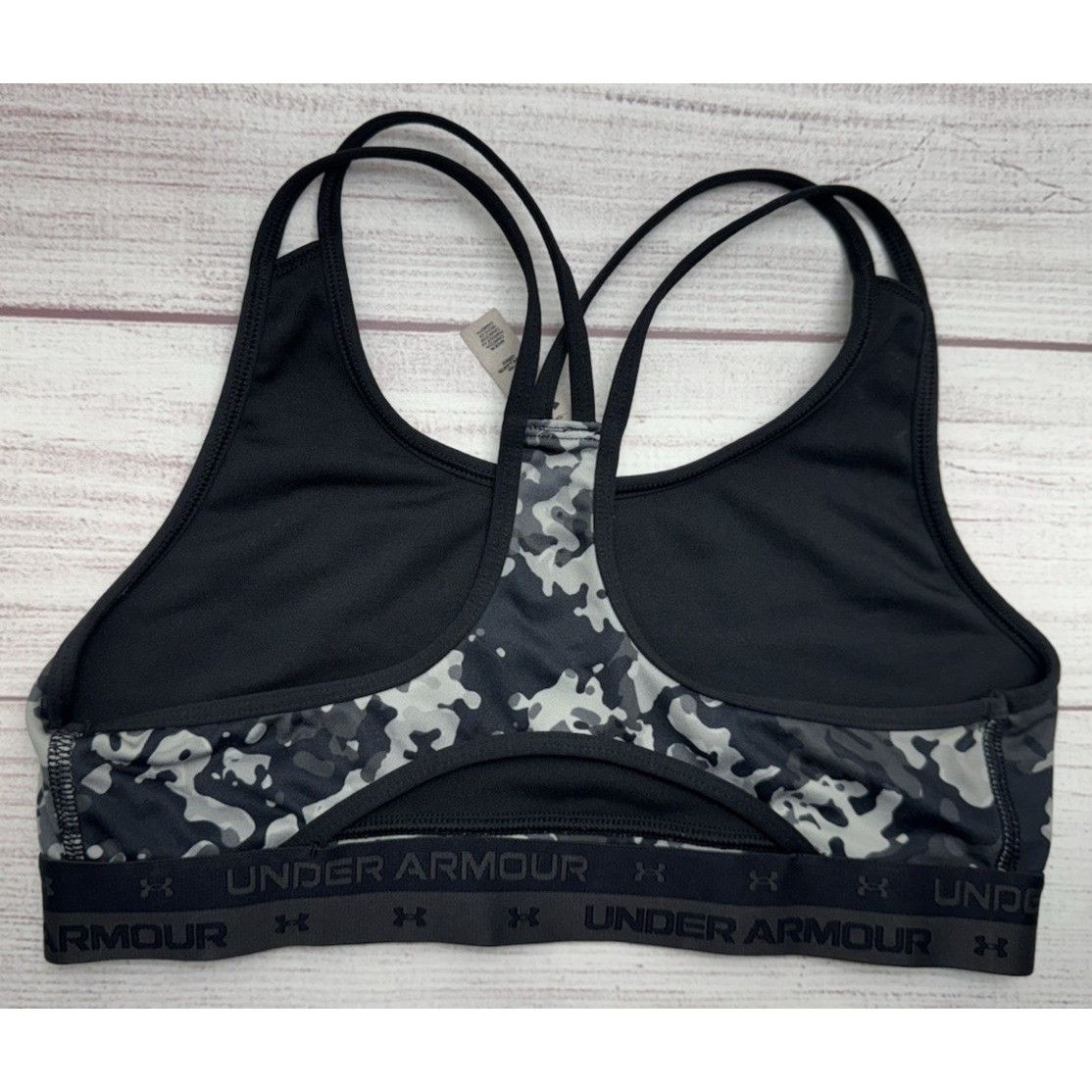 Under Armour UNDER ARMOUR Girls Youth Sports Bra Black Camo (L) Compressi Size ONE SIZE - 9 Thumbnail