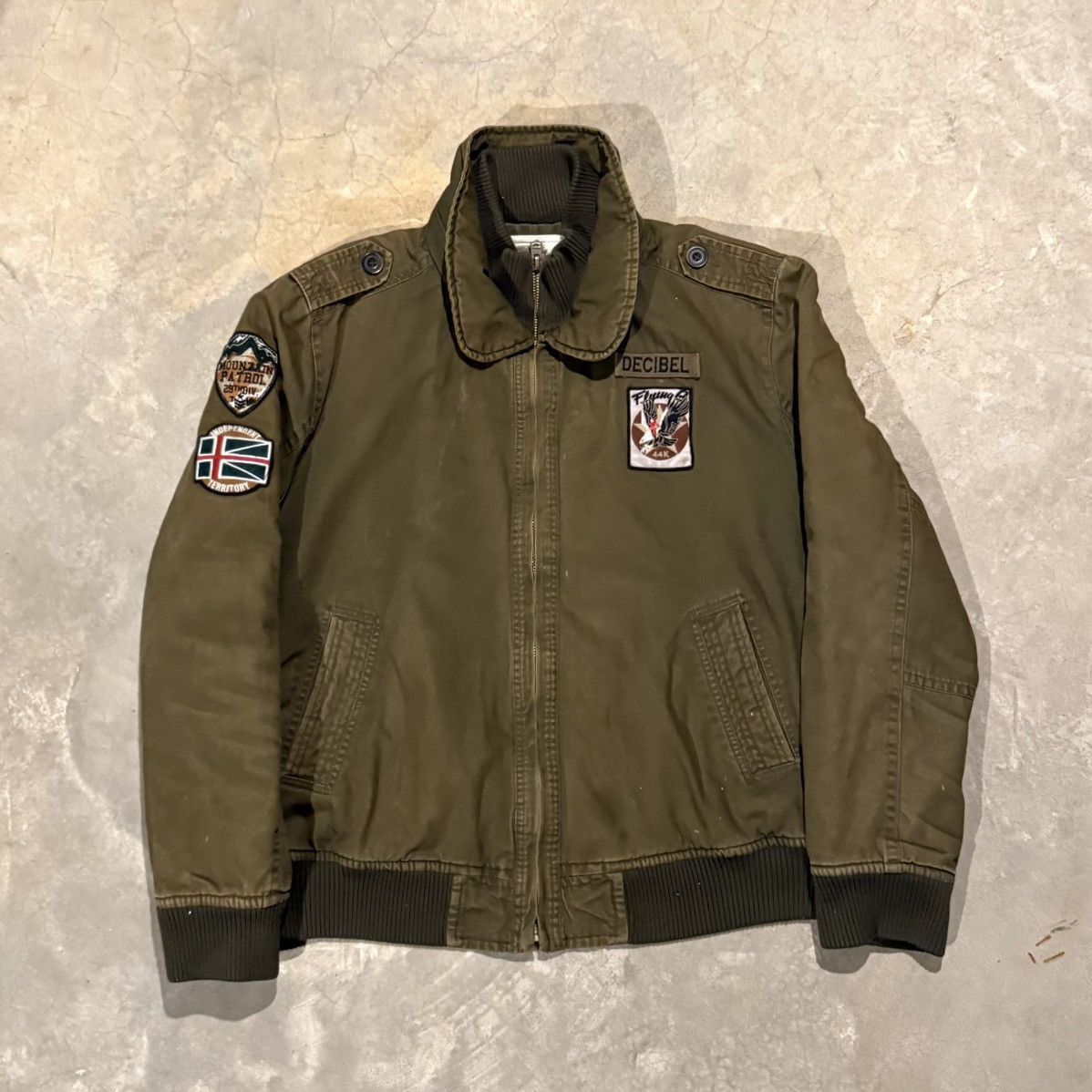 Vintage Vtg 2000s Faded Distressed Decibel Military Deck Jacket ERD Size US XXL / EU 58 / 5 - 1 Thumbnail
