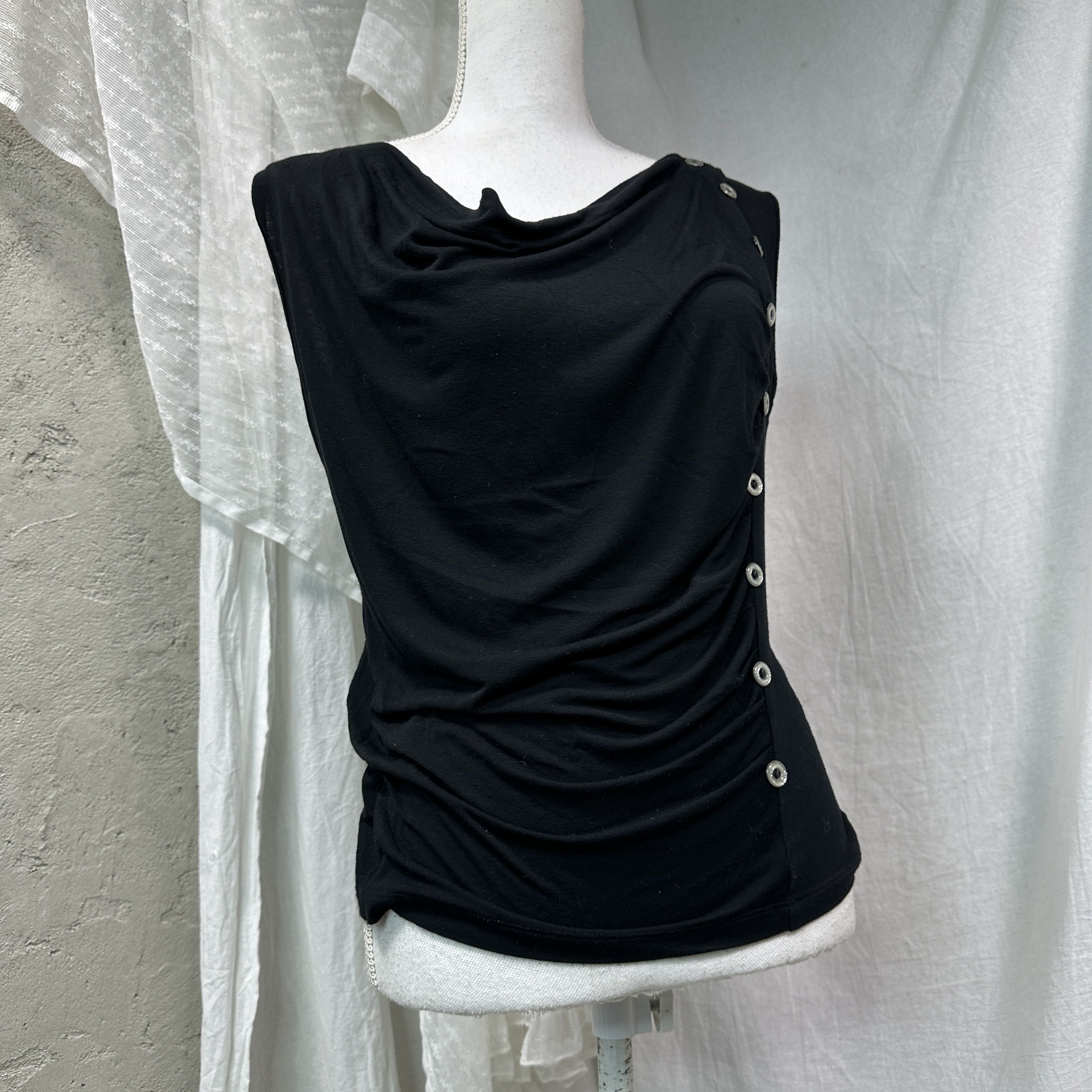 Vintage Vintage Avant Garde Grunge Opium Buttons Top Y2K Size M / US 6-8 / IT 42-44 - 2 Thumbnail