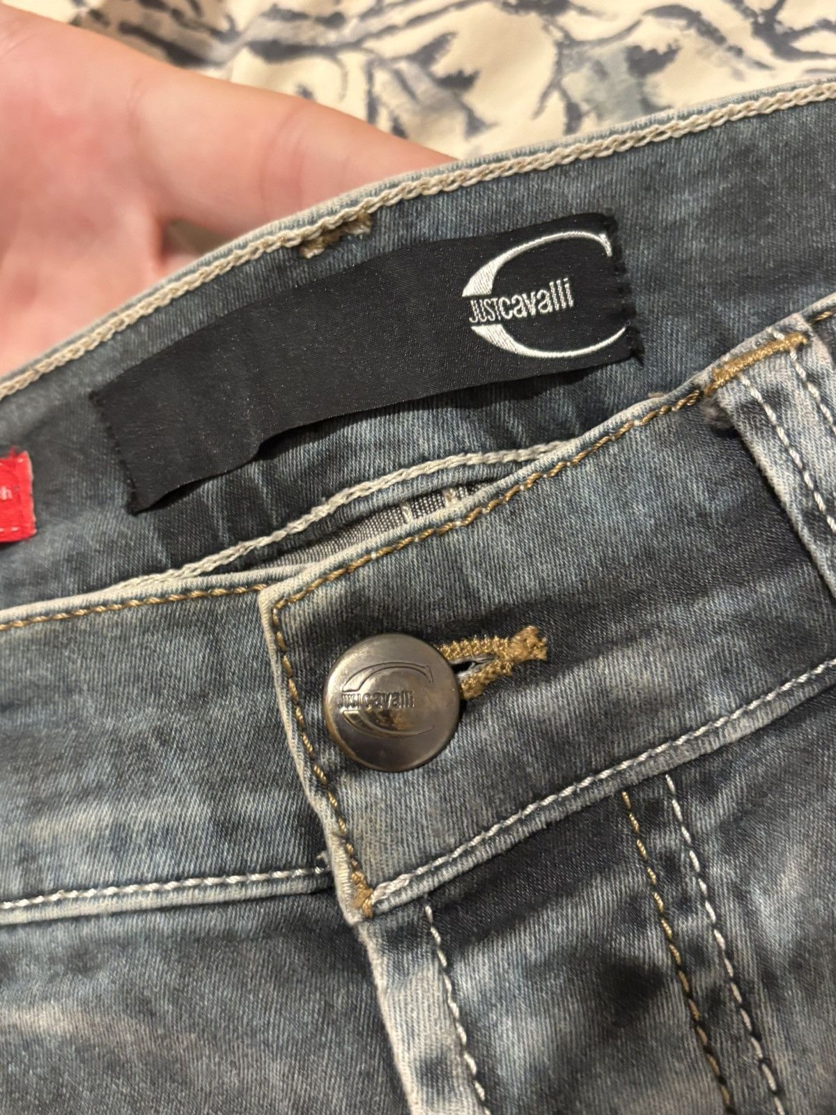 Just Cavalli Just Cavalli Skinny Low Rise Grey Wash Denim Jeans 30 x 32 Size US 30 / EU 46 - 5 Thumbnail