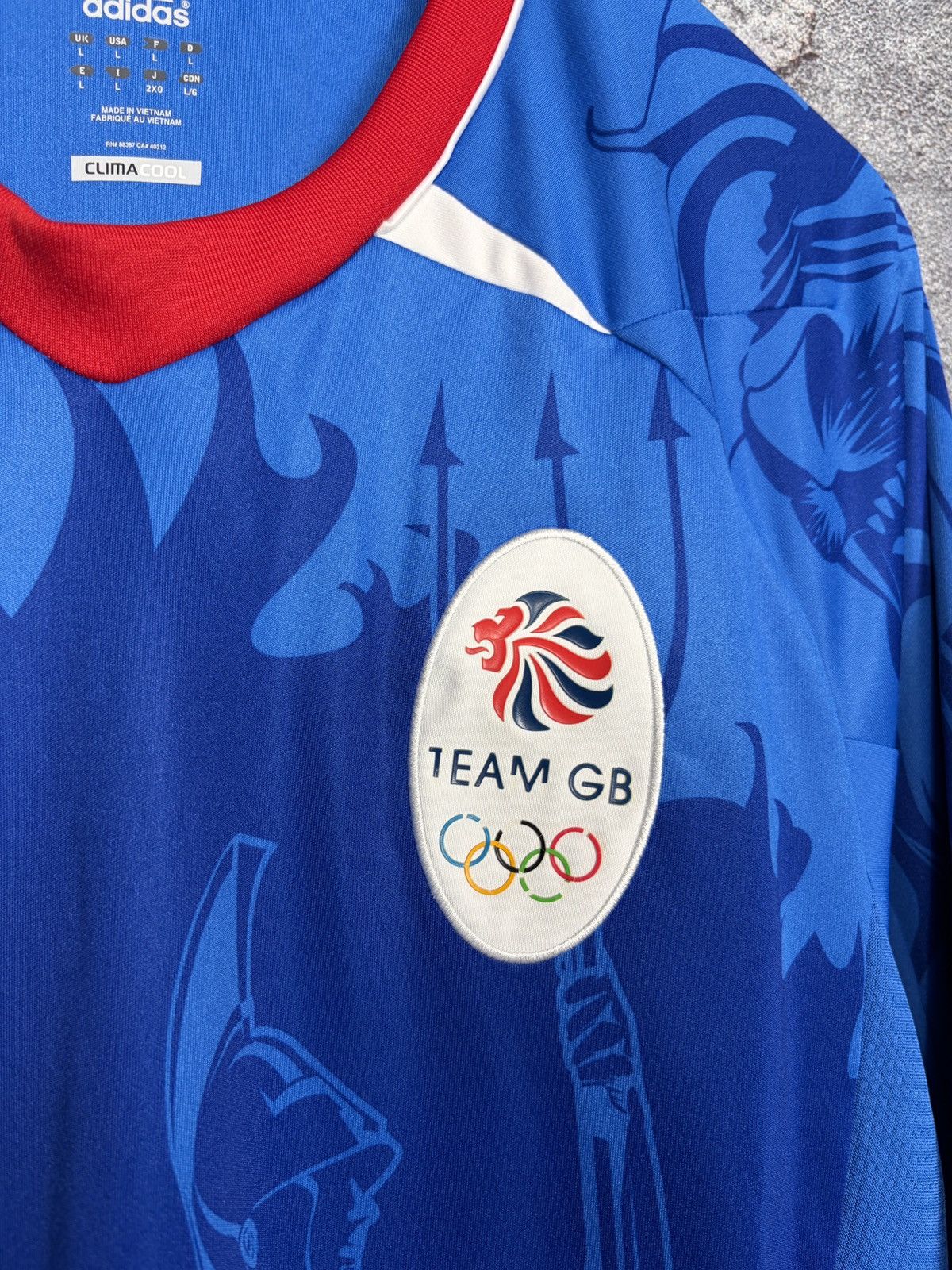Adidas Vintage 2012 Olympics Game Great Britain Team Jersey T-shirt Size US L / EU 52-54 / 3 - 7 Thumbnail