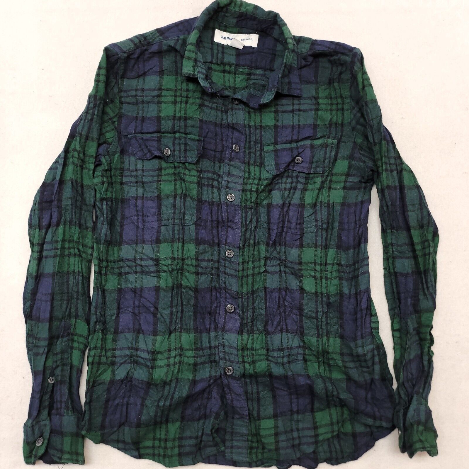 Old Navy Old Navy Tartan Flannel Casual Shirt Mens Size XS Blue Green Size US XS / EU 42 / 0 - 2 Thumbnail