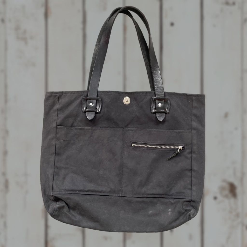 Vintage Tanner Goods Canvas Leather Tote Travel Bag Made in USA Tote Men Black USA 90s (if applicable) Mens Size ONE SIZE - 1 Thumbnail