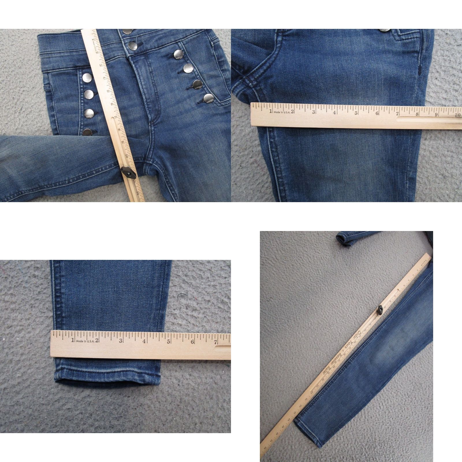 Express Express Blue Stretch Denim Super High Rise Ankle Skinny Jeans Jegging Size 2R Size 26" / US 2 / IT 38 - 8 Thumbnail