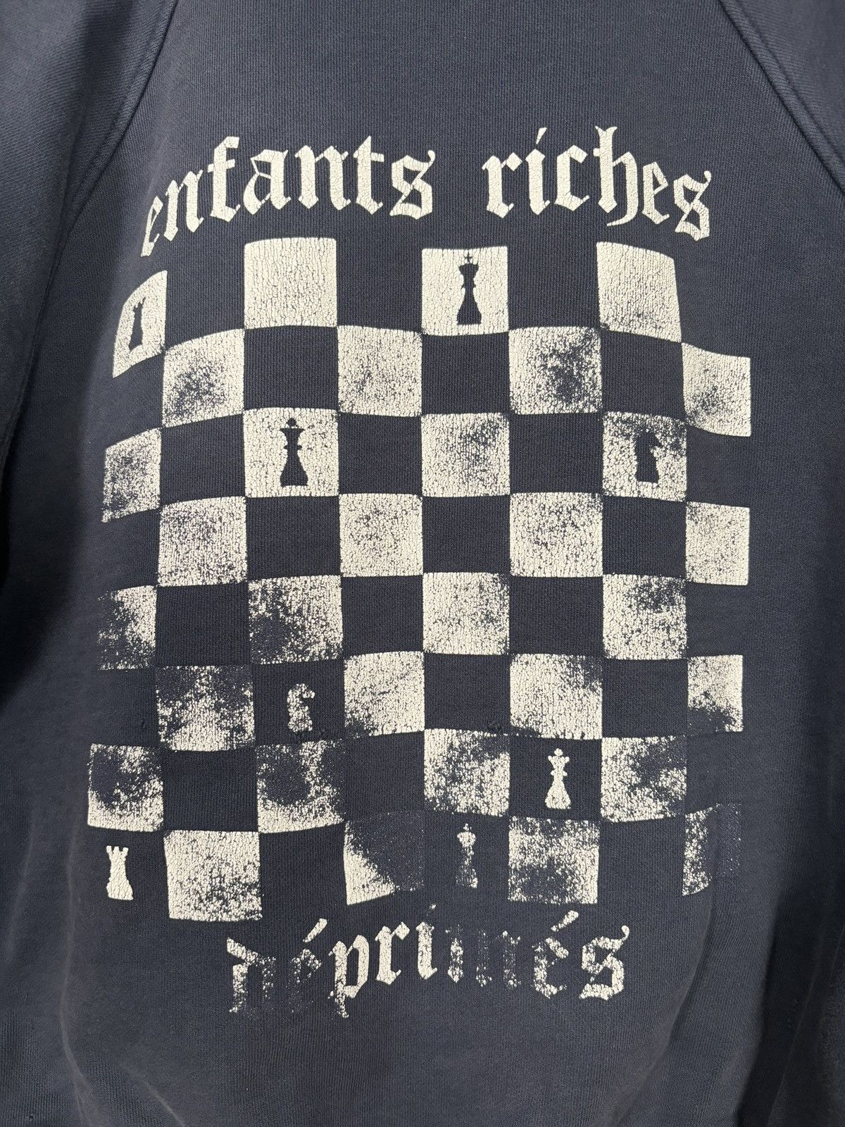 Enfants Riches Deprimes 🚭ERD GRAIL🚭ICONIC LOGO NAVY BLUE “CHECKERBOARD HOODIE” Size US L / EU 52-54 / 3 - 4 Thumbnail