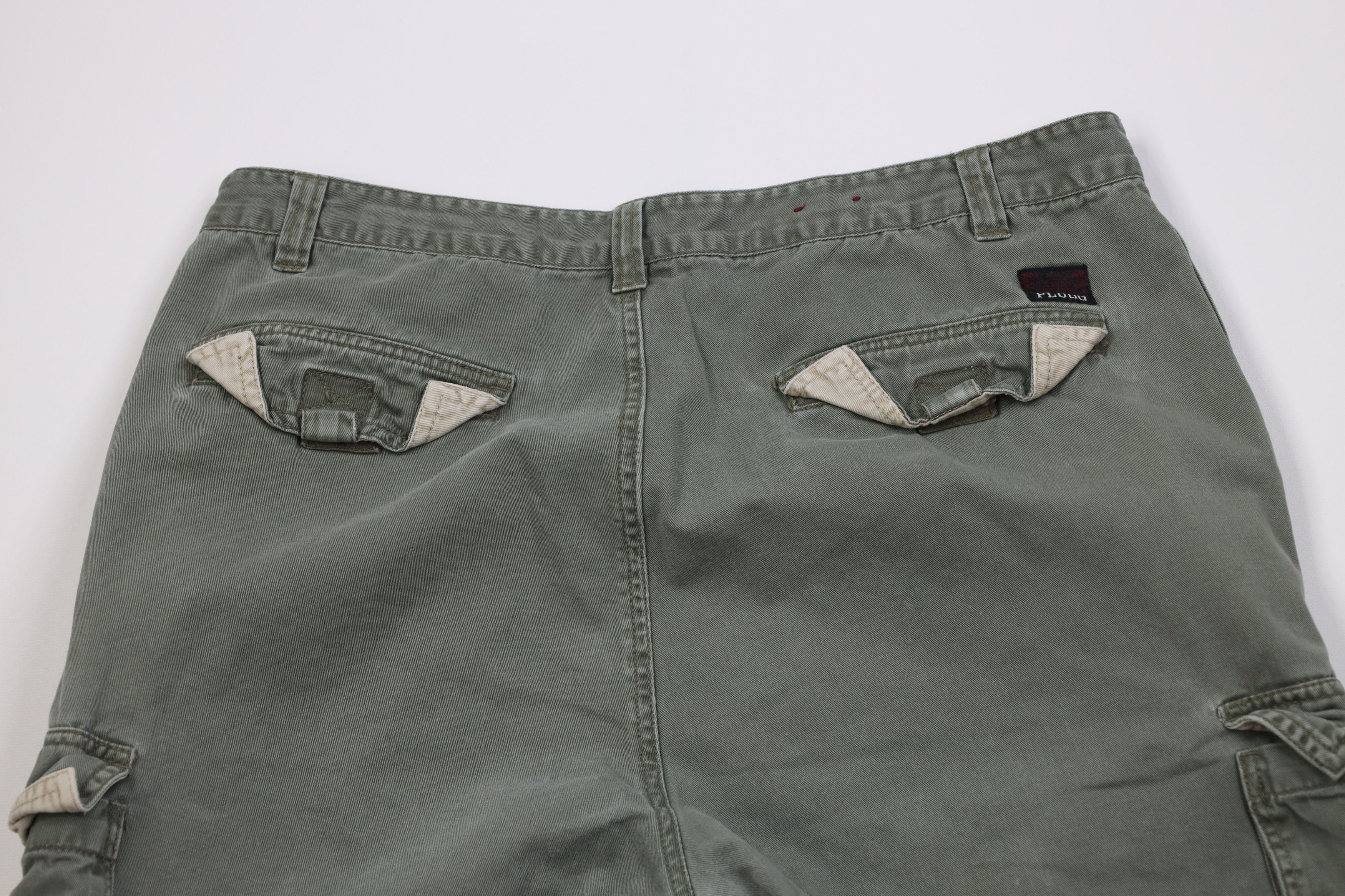 Vintage Vintage 90s Y2K Streetwear Baggy Wide Leg Cargo Pants Green Size US 36 / EU 52 - 9 Thumbnail