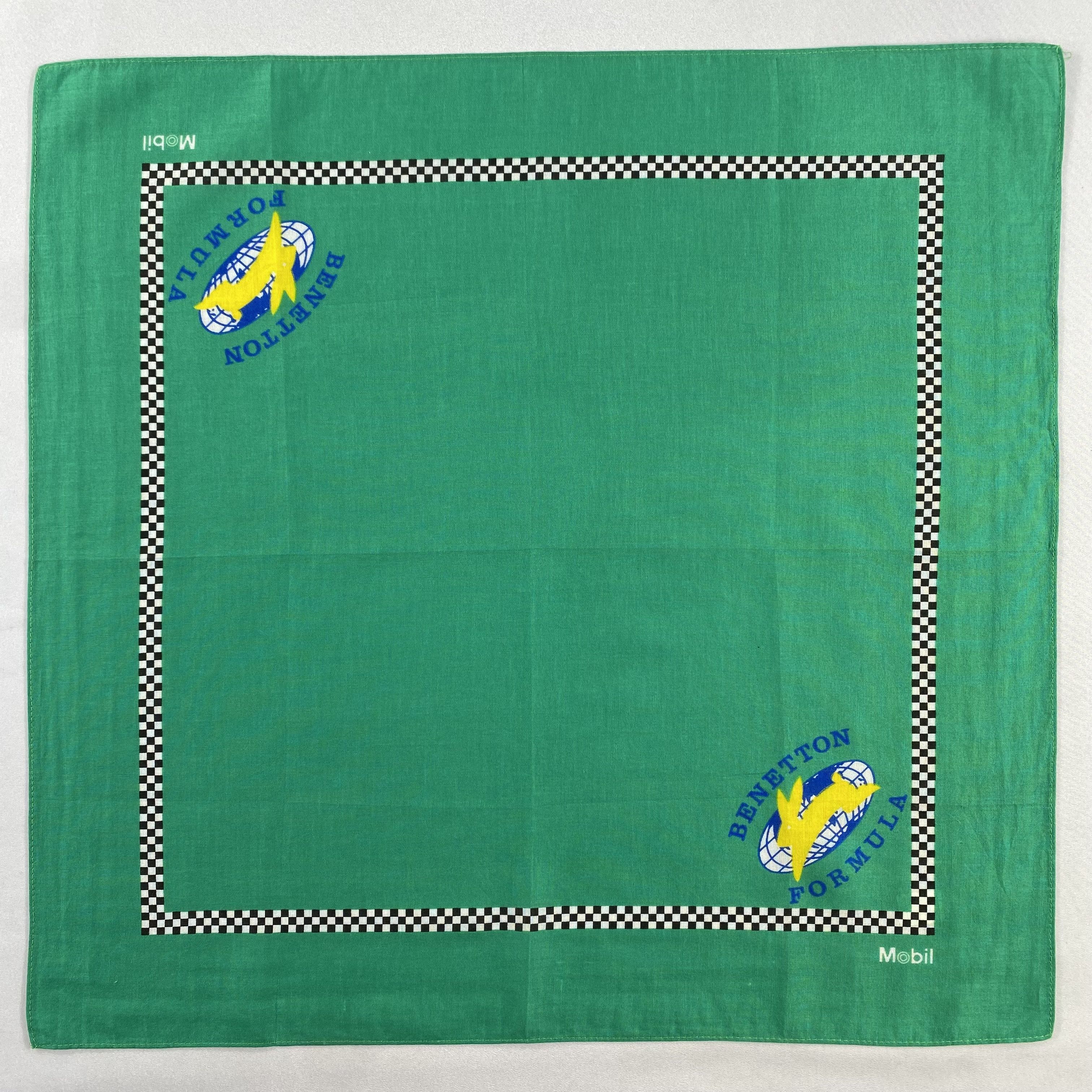 Vintage Benetton Formula Handkerchief / Neckerchief / Bandana-P636 Size ONE SIZE - 1 Thumbnail
