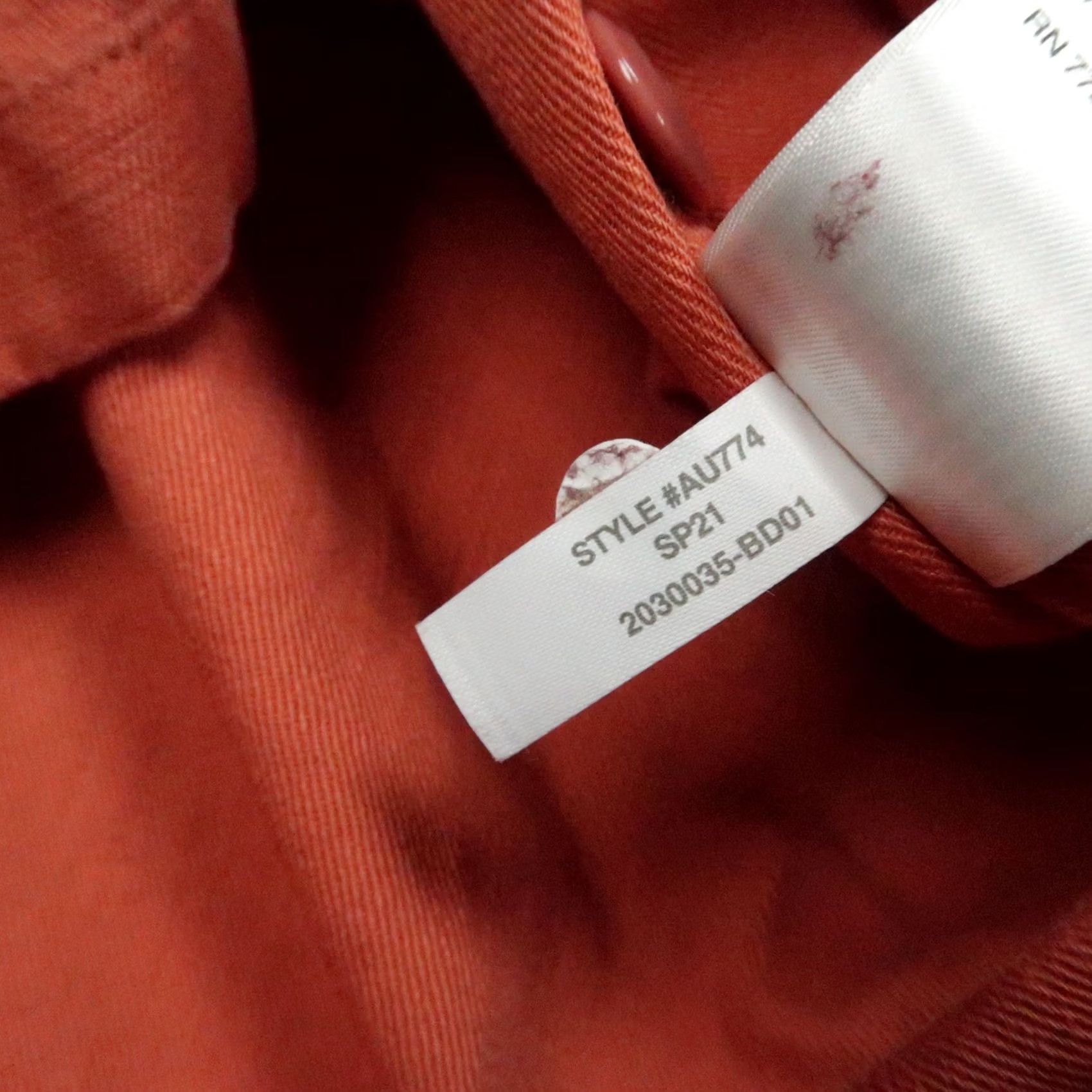 Wallace & Barnes Wallace & Barnes Shirt Mens Medium Orange Garment Dyed Seaside Twill Workshirt Size US M / EU 48-50 / 2 - 6 Thumbnail