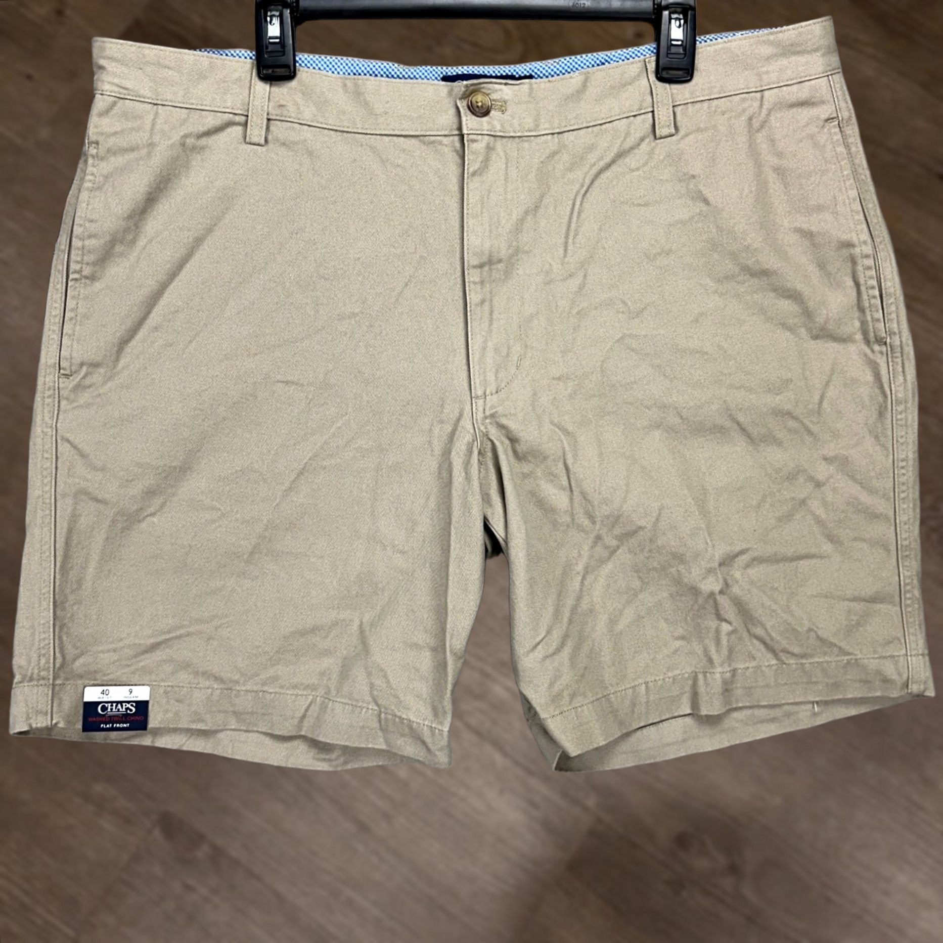 Chaps Chaps Mens Khaki Shorts 40 Flat Front Pockets Cotton Casual Vintage No Size US 40 / EU 56 - 1 Thumbnail
