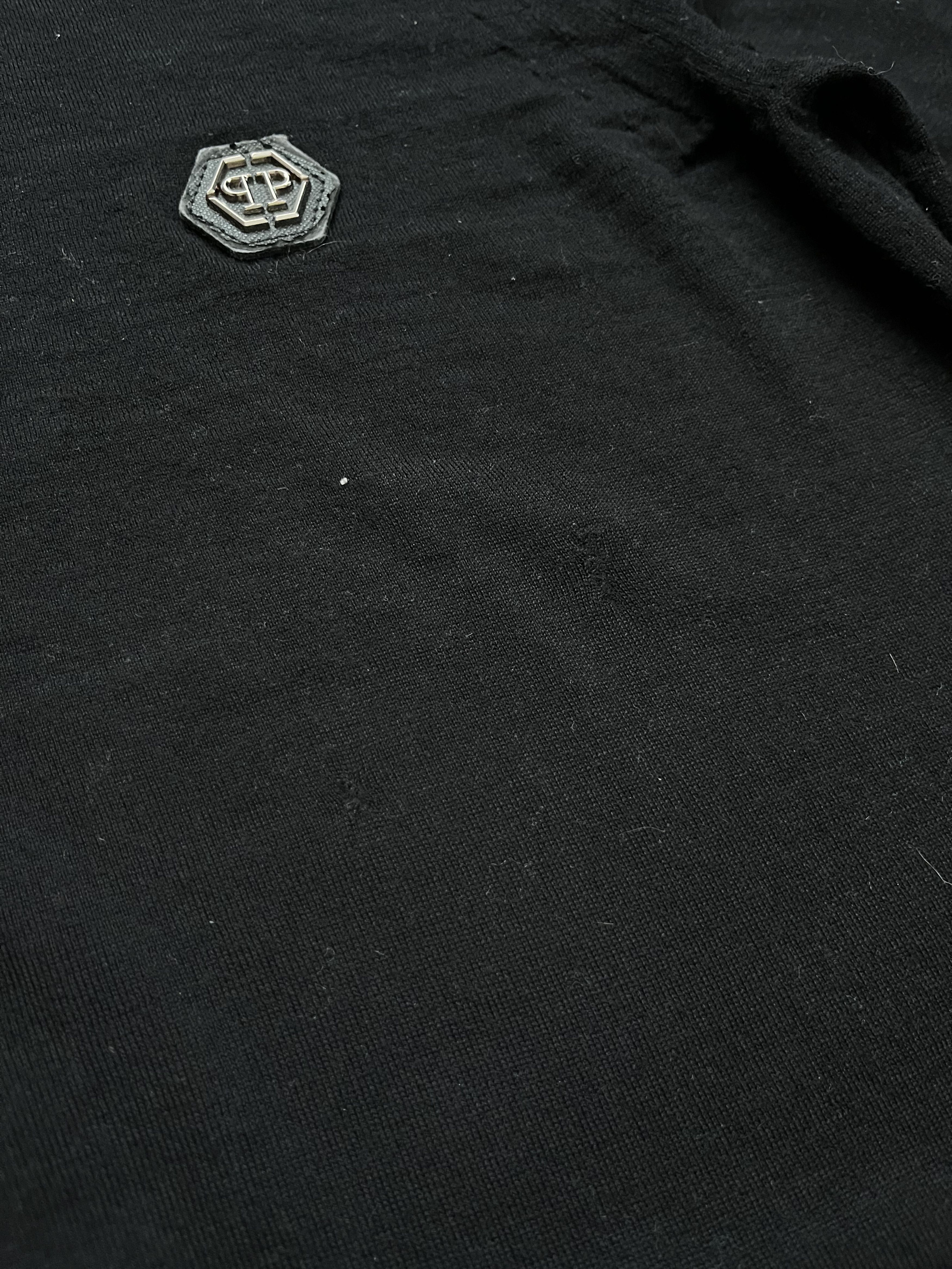Philipp Plein PHILIPP PLEIN HOMME WOOL SWEATER BLACK CREWNECK Size US M / EU 48-50 / 2 - 9 Thumbnail