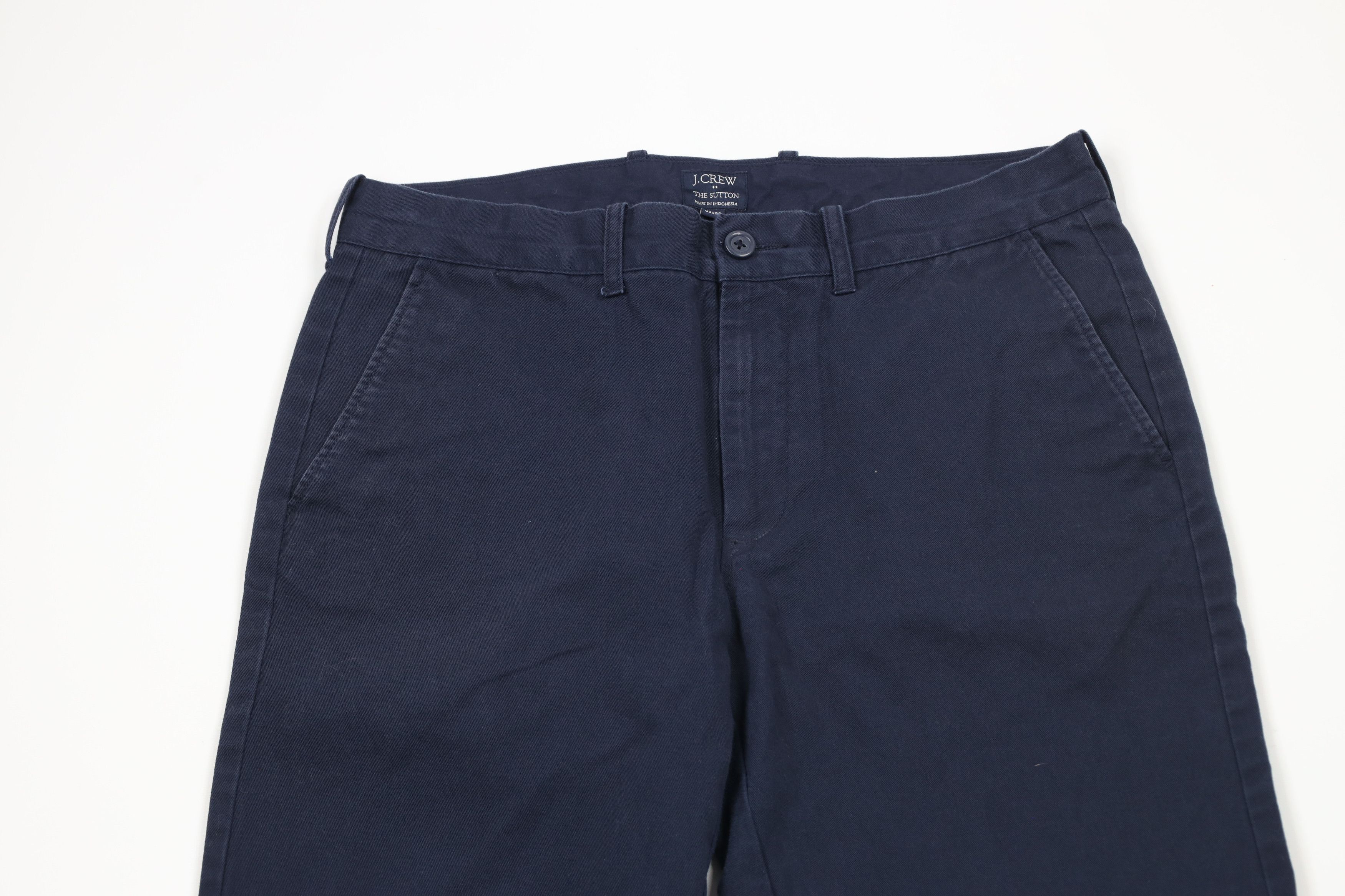 J.Crew × Vintage J Crew The Sutton Straight Leg Cotton Chino Pants Navy Blue Size US 32 / EU 48 - 2 Thumbnail