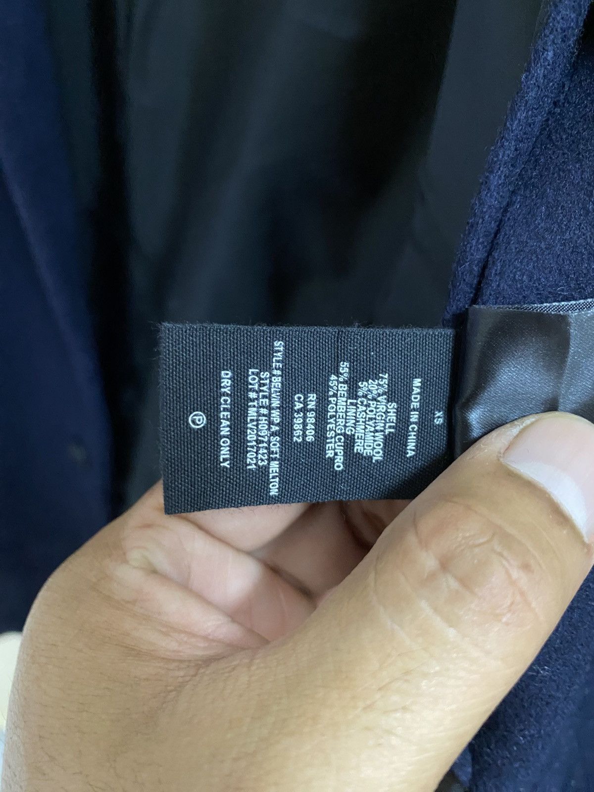 Theory Theory Style Belvin WP A Soft Melton Jacket Navy Blue Size US S / EU 44-46 / 1 - 10 Thumbnail