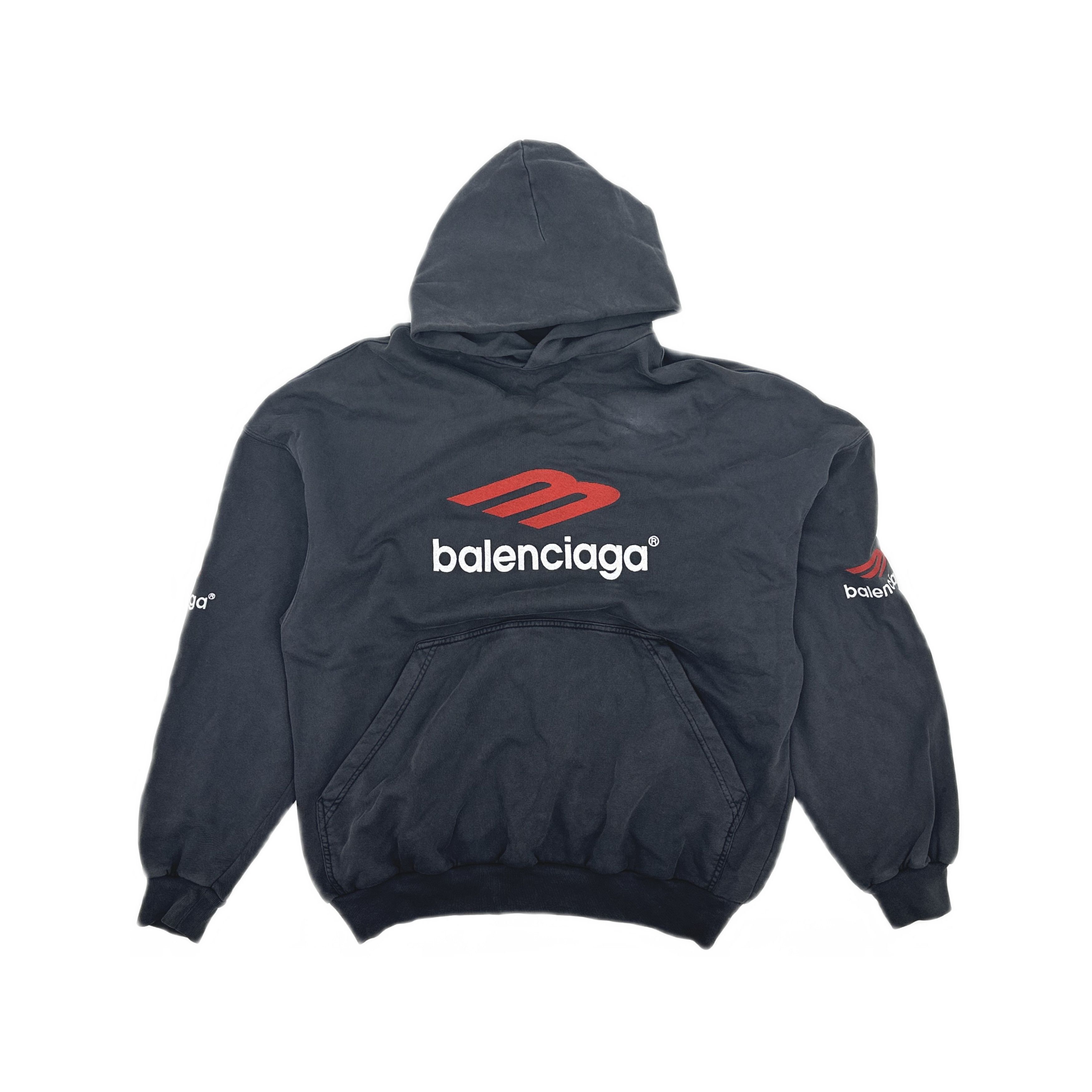 Balenciaga Balenciaga Red Logo Hoodie Size L Size US L / EU 52-54 / 3 - 1 Thumbnail