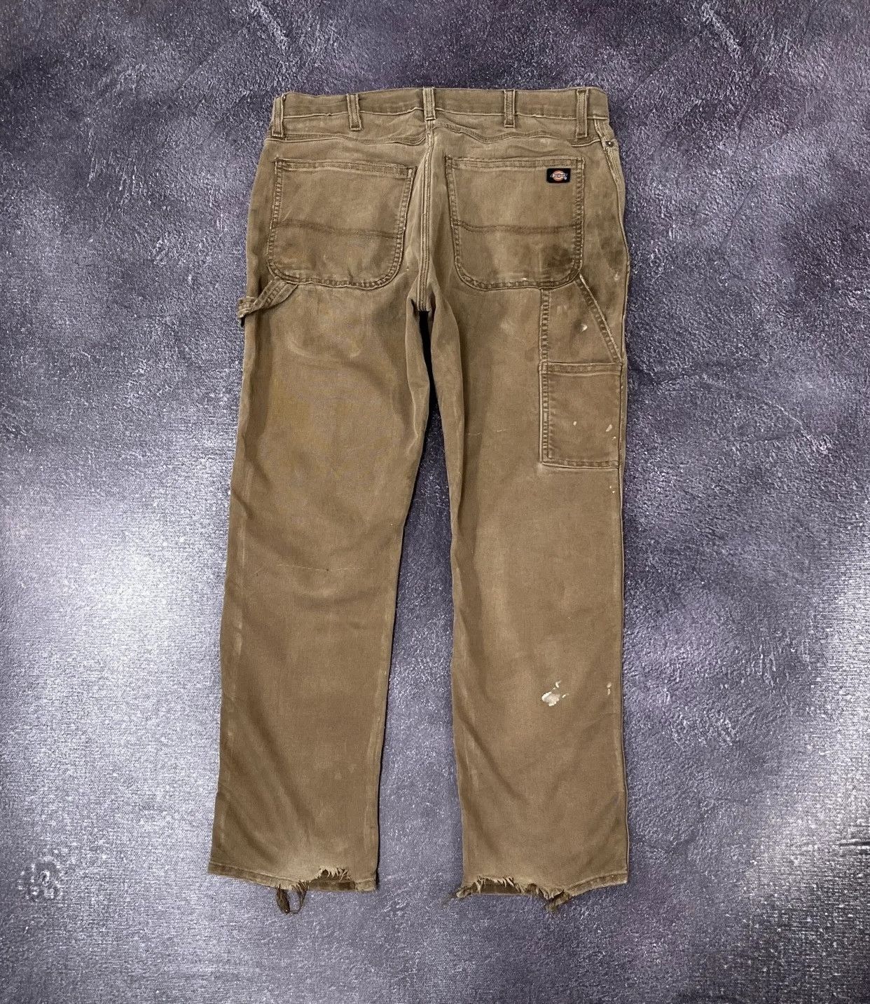 Dickies × Vintage Vintage Dickies American Brown Distressed Work Pants Size US 34 / EU 50 - 1 Thumbnail