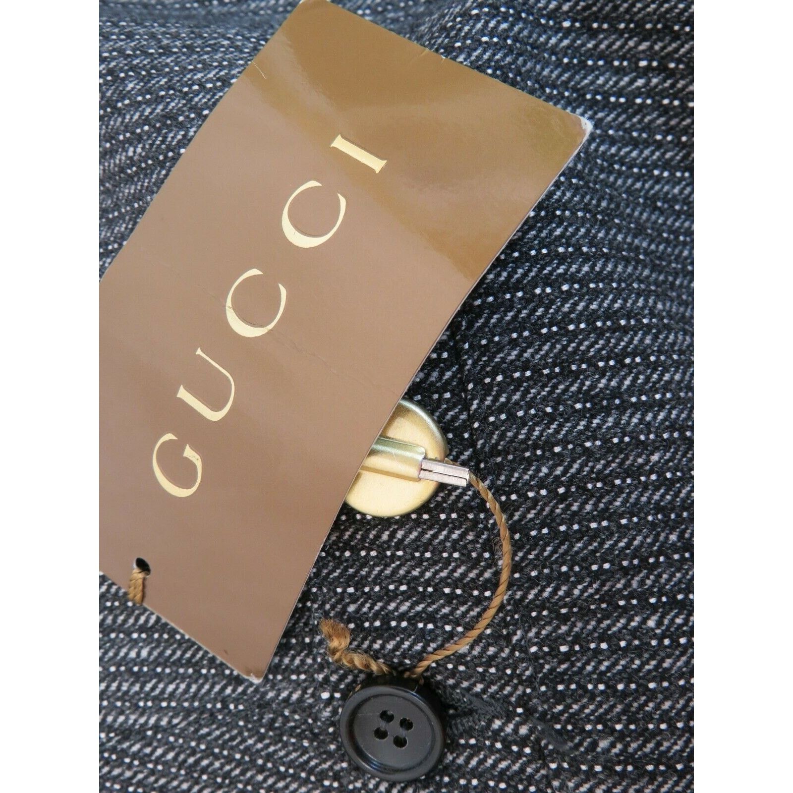 Gucci GUCCI 244181 GRAY STRIPED WOOL CLASSIC PANTS 50 W 36 Size US 34 / EU 50 - 10 Thumbnail
