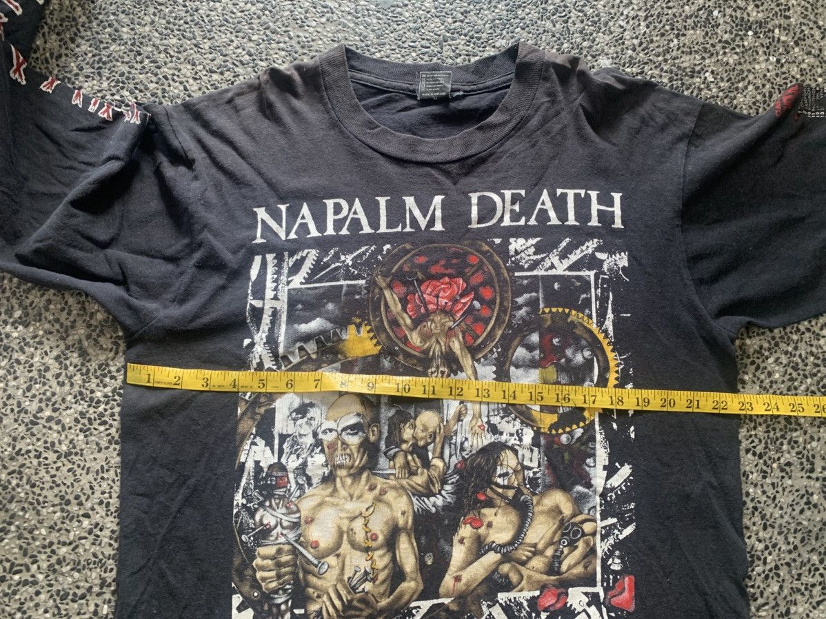 Band Tees Vintage 90s Napalm Death English Grindcore Band Tour T shirt Size US XL / EU 56 / 4 - 8 Thumbnail