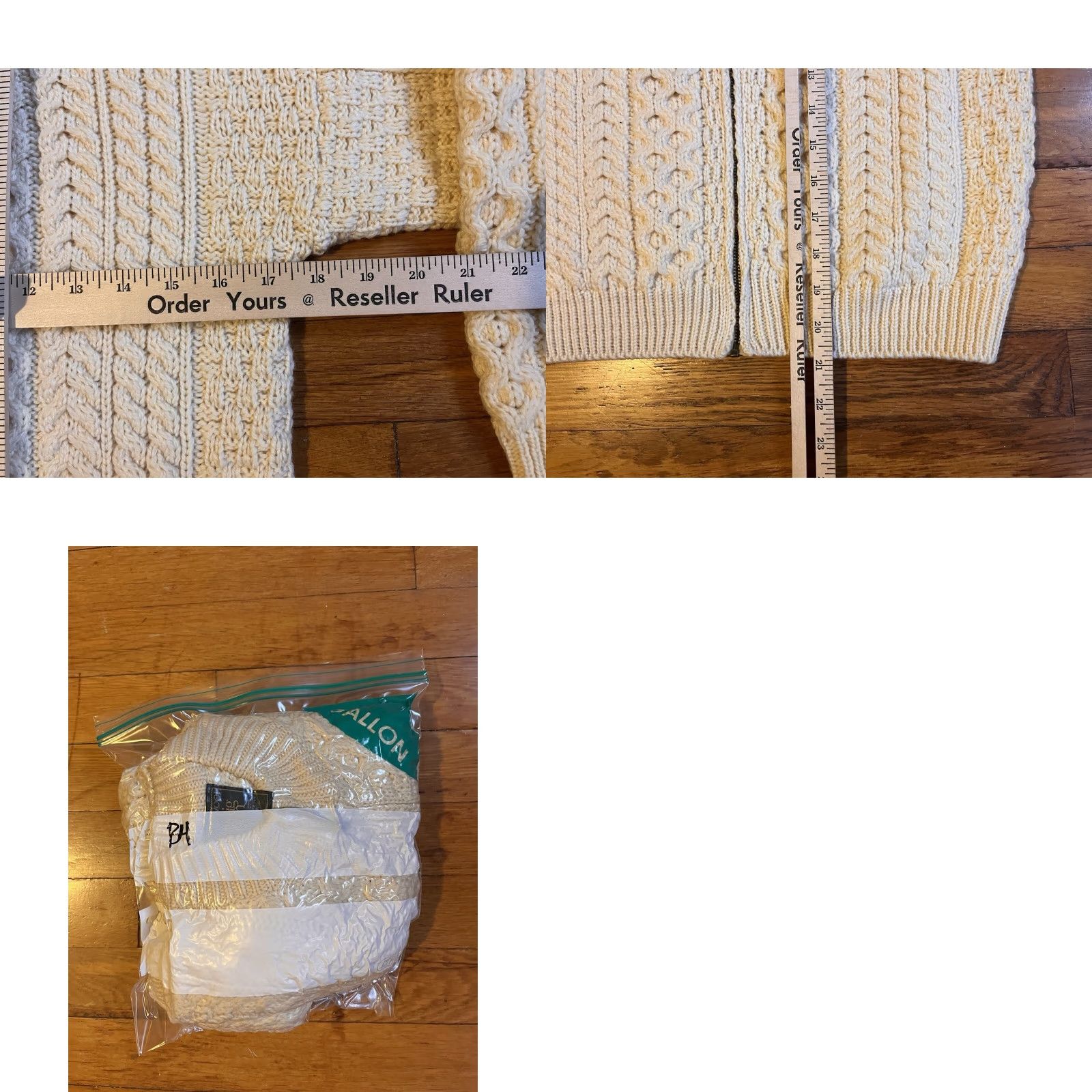 Vintage VINTAGE Carraig Donn Cable Knit Full Zip Cardigan Sweater Women’s XL White Size M / US 6-8 / IT 42-44 - 9 Thumbnail