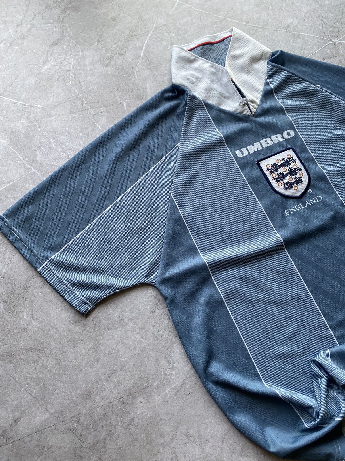 Umbro Vintage 96-97 Umbro England Stuart Pearce Away Soccer Jersey Size US XL / EU 56 / 4 - 6 Thumbnail
