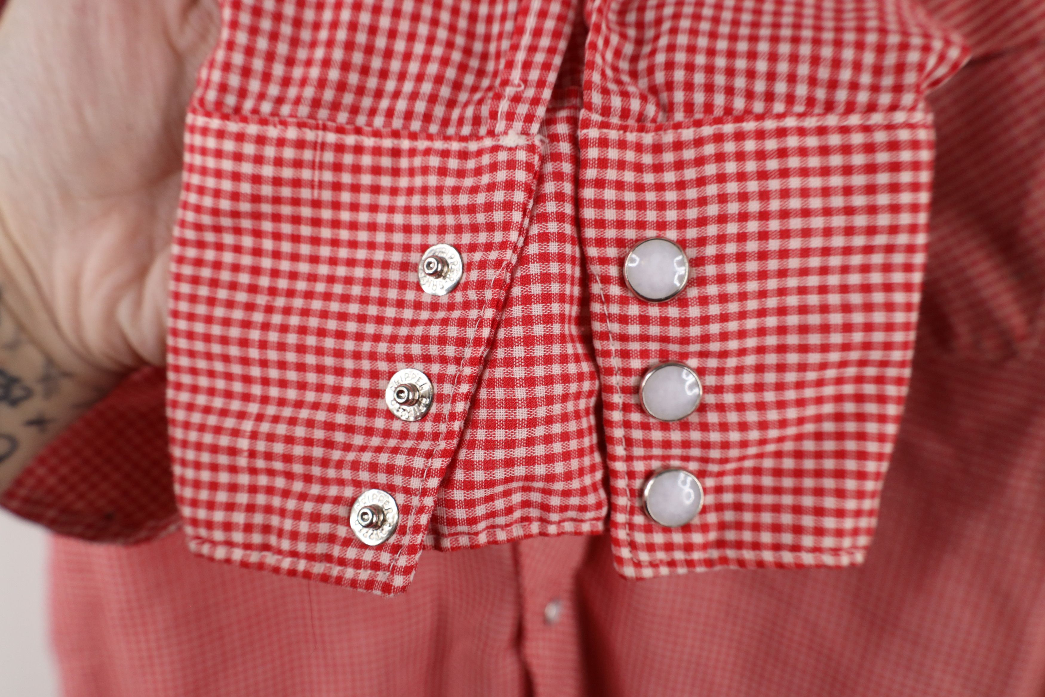 Vintage Vintage 50s Rockabilly Snap Button Shirt Gingham Plaid USA Size US L / EU 52-54 / 3 - 7 Thumbnail
