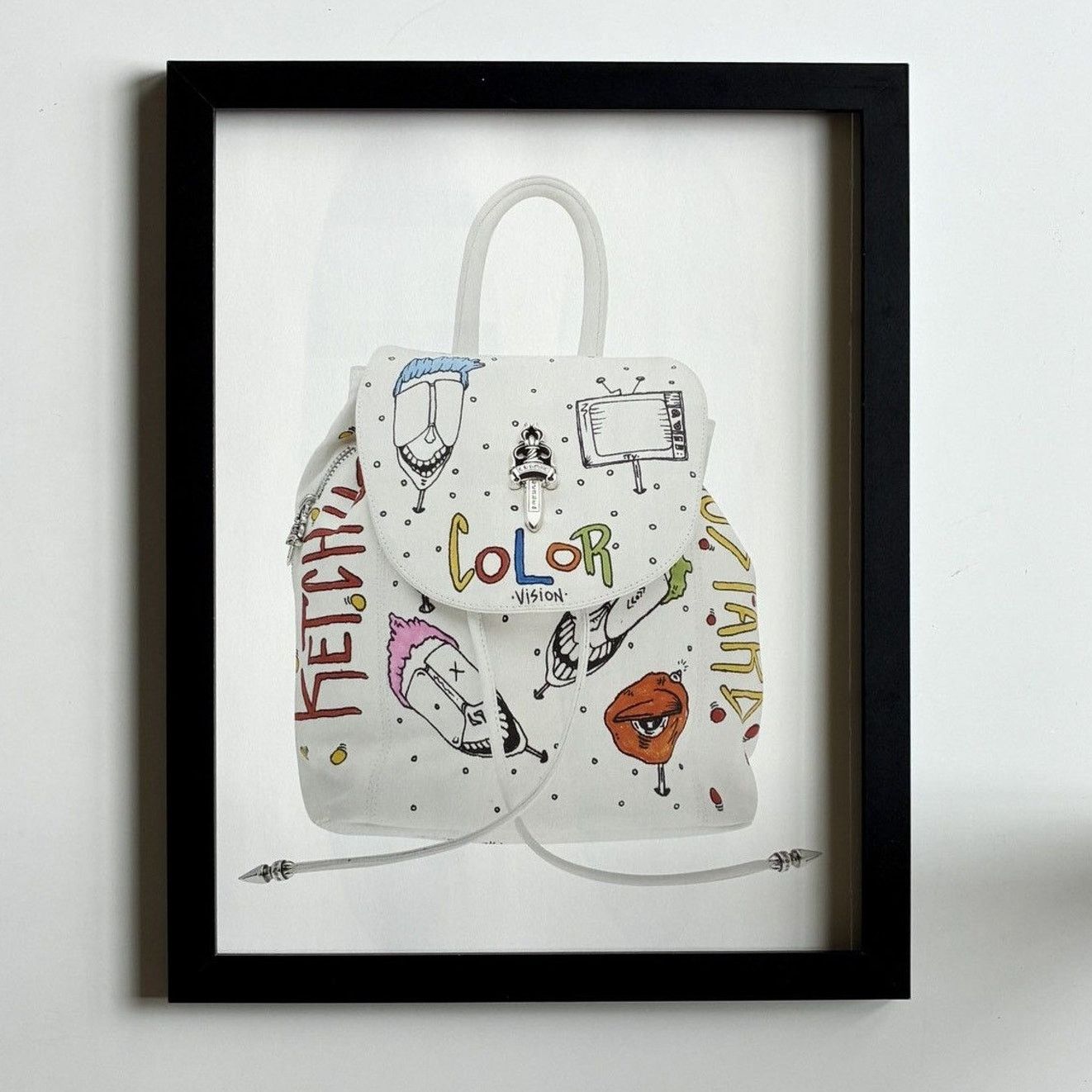 Chrome Hearts × Japanese Brand × Vintage Chrome Hearts white handbag photo Framed poster 9x11 Size ONE SIZE - 1 Thumbnail