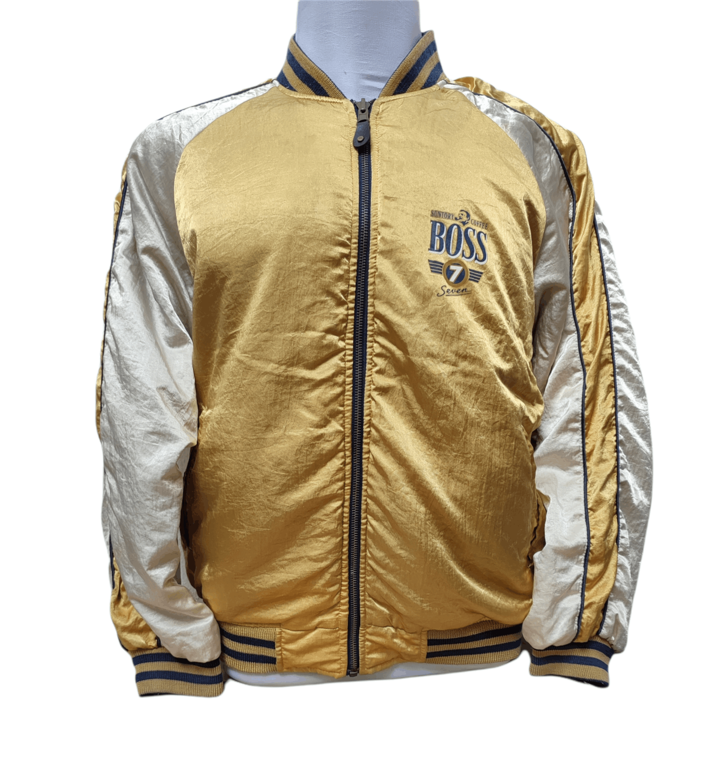 Japanese Brand 🔥SALE🔥Vtg Suntory Coffee Boss Reversible Bomber Jacket Size US XL / EU 56 / 4 - 2 Thumbnail