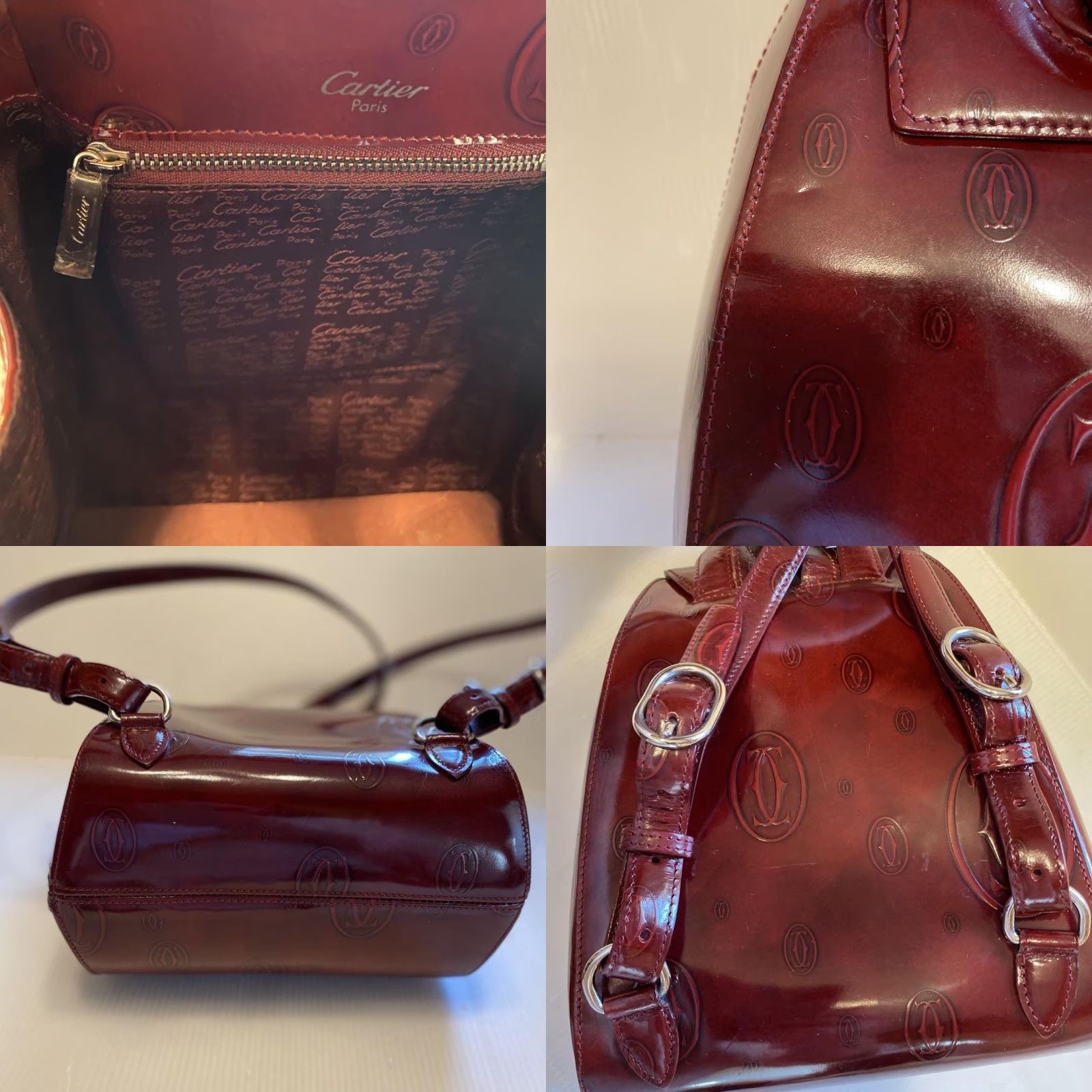 Cartier Cartier Happy Birthday Backpack Women Medium Bordeaux Logo Leather Oval Bag Size ONE SIZE - 8 Thumbnail