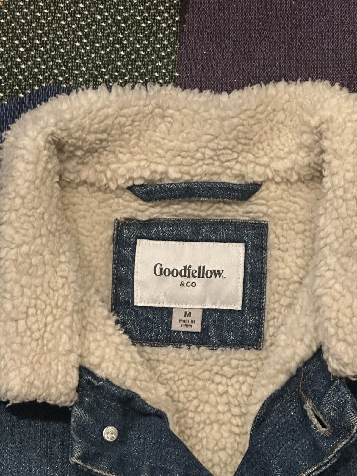 Vintage Denim Fleece Jacket Size US M / EU 48-50 / 2 - 3 Thumbnail