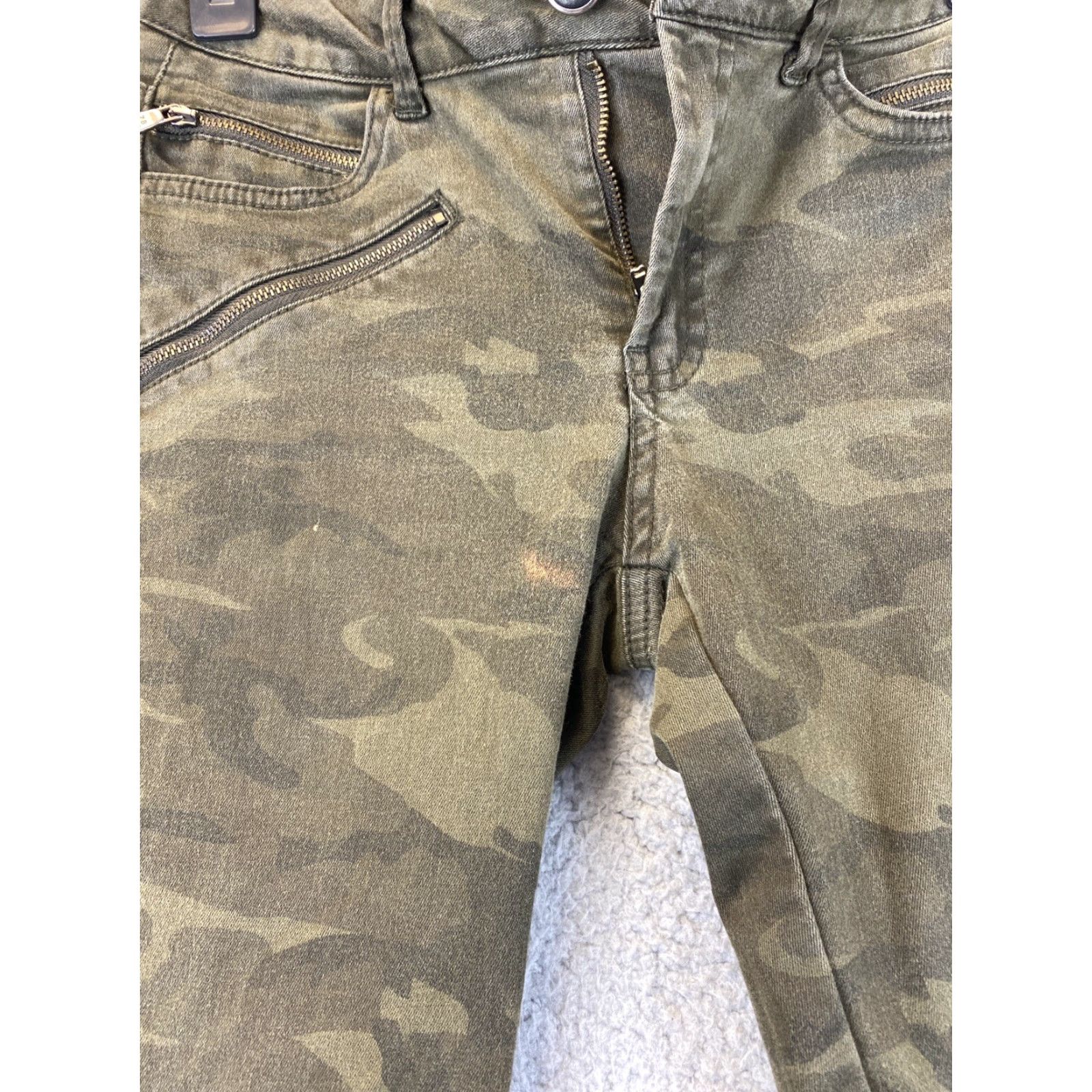 Zara Zara Skinny Stretch Camo Green Jeans Pants Womens (Size US2) / 48-14 Size 26" / US 2 / IT 38 - 7 Thumbnail