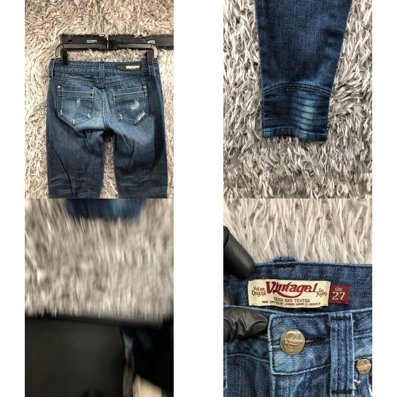 Vintage VINTAGE 1 Skinny Ankle Zip Jeans Size 27 Womens Medium Wash Blue Size 27" / US 4 / IT 40 - 8 Thumbnail