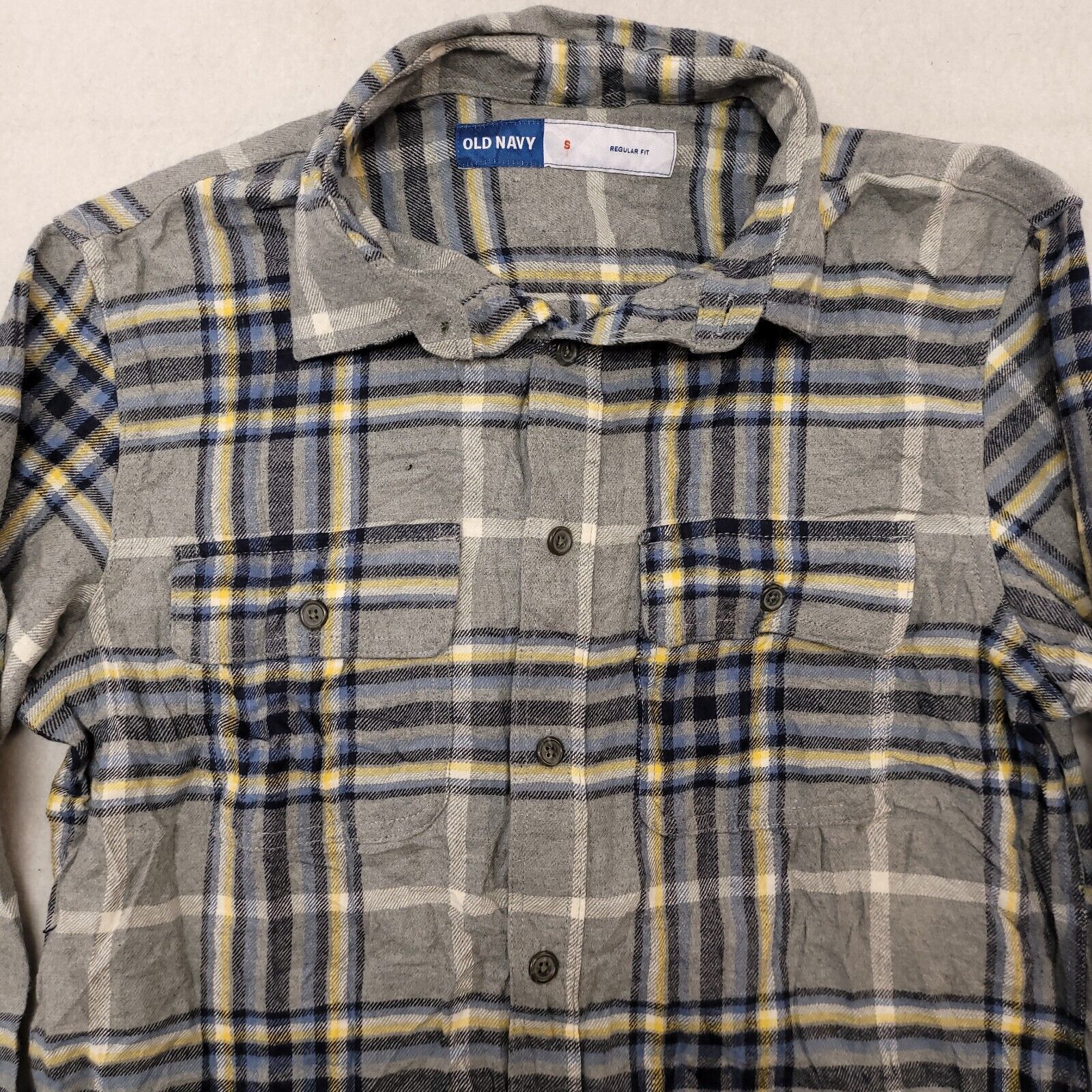 Old Navy Old Navy Tartan Flannel Button Up Shirt Men Size S Gray Blue Size US S / EU 44-46 / 1 - 1 Thumbnail