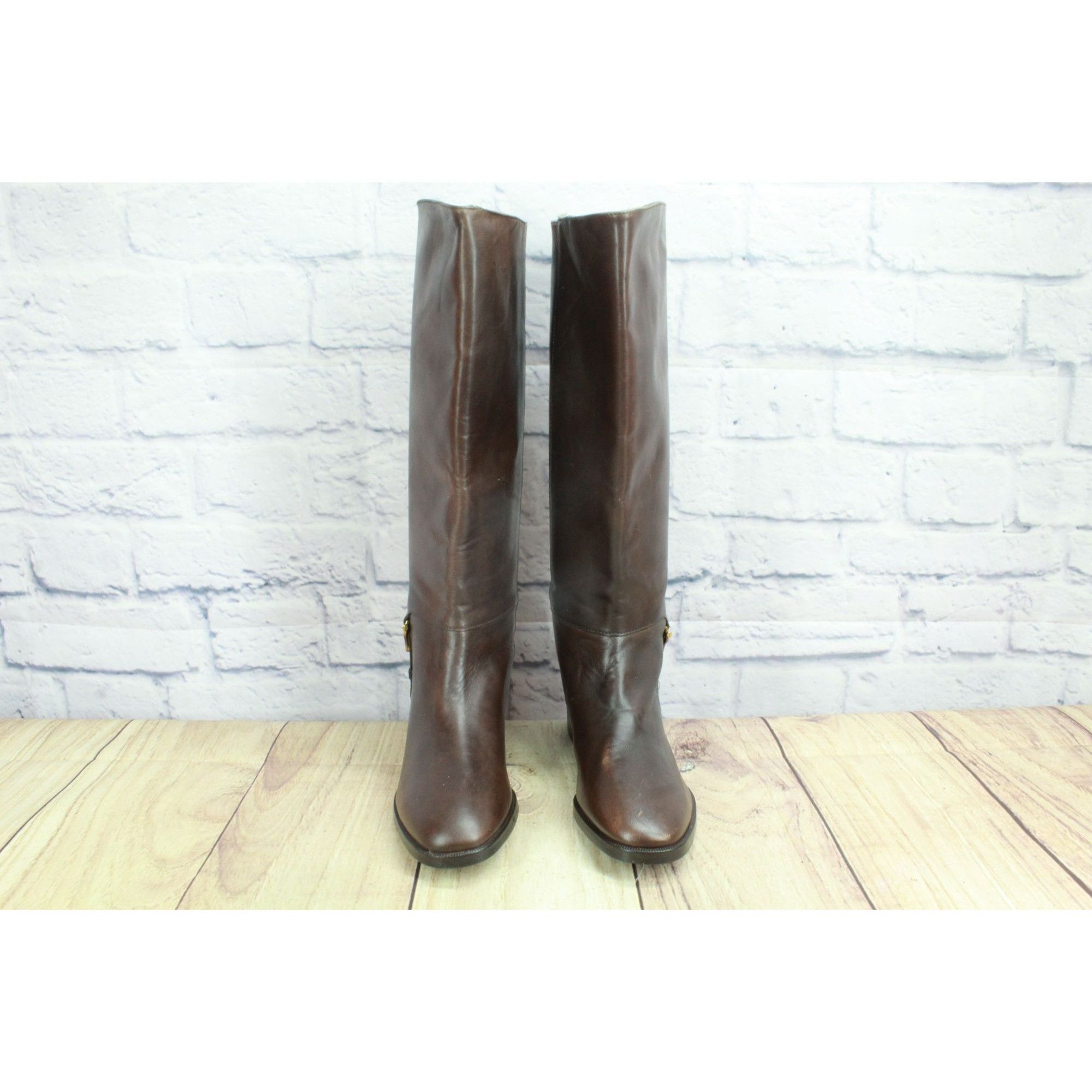 Etienne Aigner Etienne Aigner Women’s Dark Brown Leather Derby Boots Size US 6 / IT 36 - 4 Thumbnail