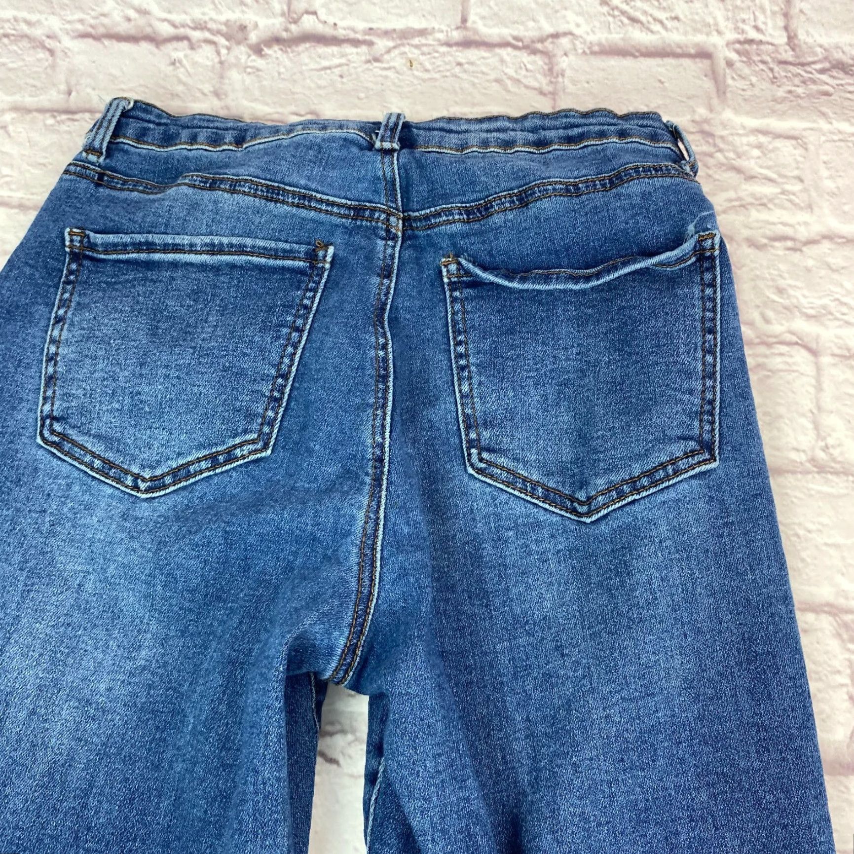Vintage Wax Jean Jeans Slim Straight High Rise Denim Dark Blue 9 / 29 Blue Womens Adult Regular 26 in 26 Blue Slim Straight Jeans Size 30" / US 8 / IT 44 - 6 Thumbnail