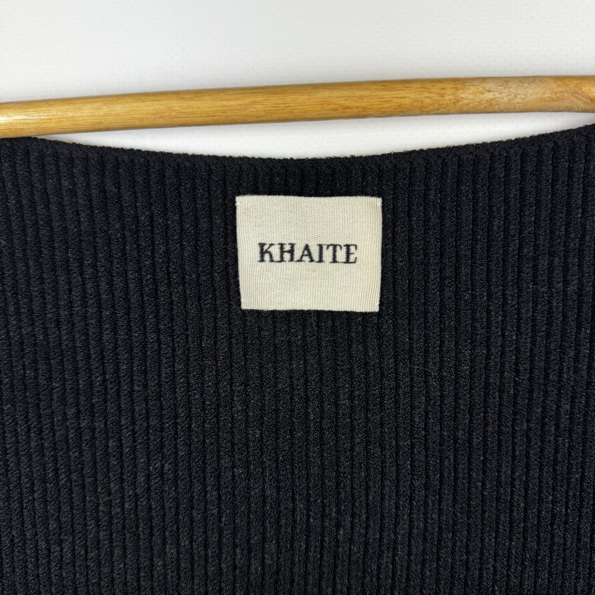 KHAITE Khaite Ista Rib Knit Sweetheart Neck Sweater Top LongSleeve Size S / US 4 / IT 40 - 9 Thumbnail