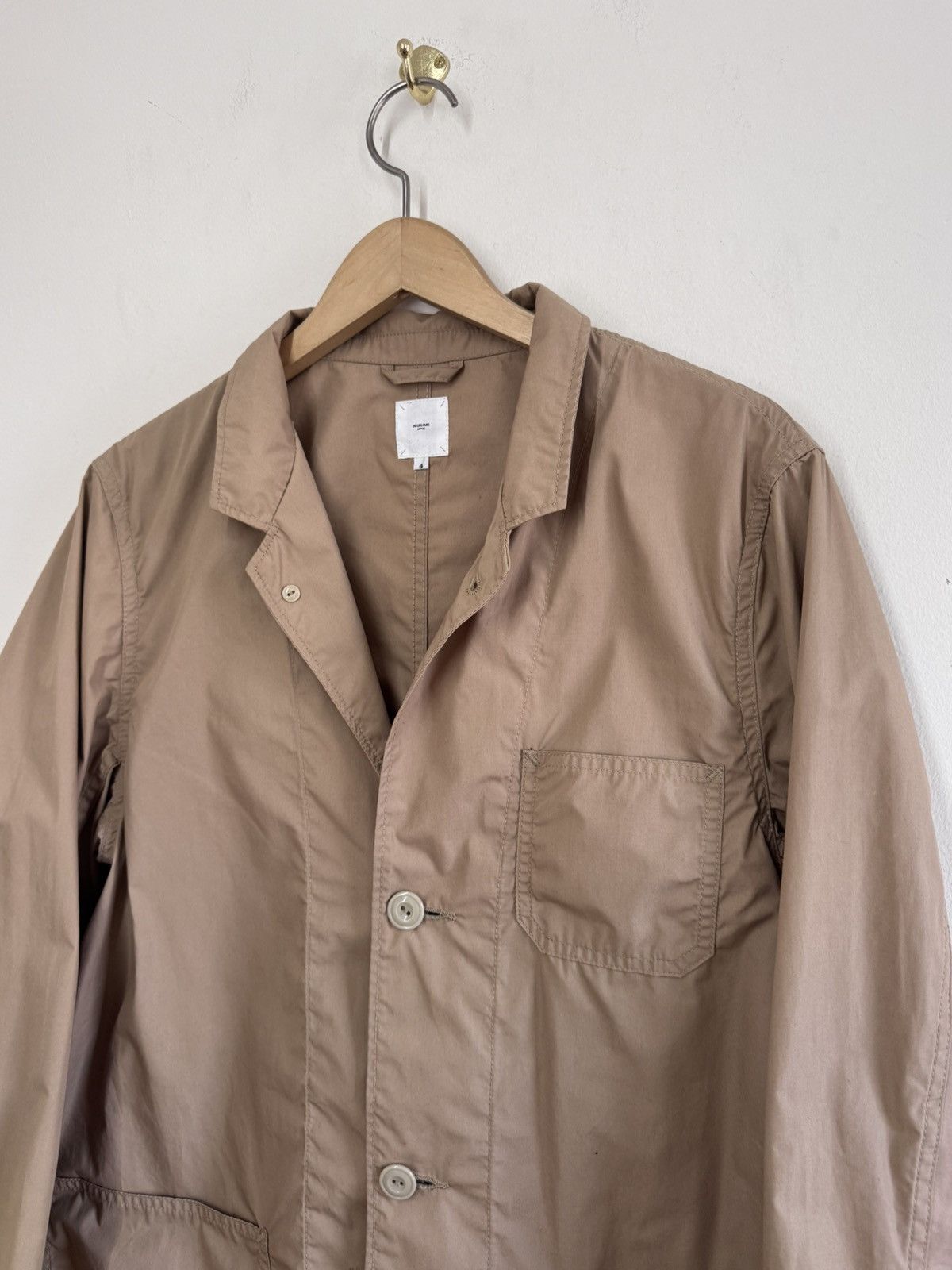 blurhms Blurhms Tan Cotton Blend Long Coat (Made in Japan, Size 4) Size US M / EU 48-50 / 2 - 2 Thumbnail