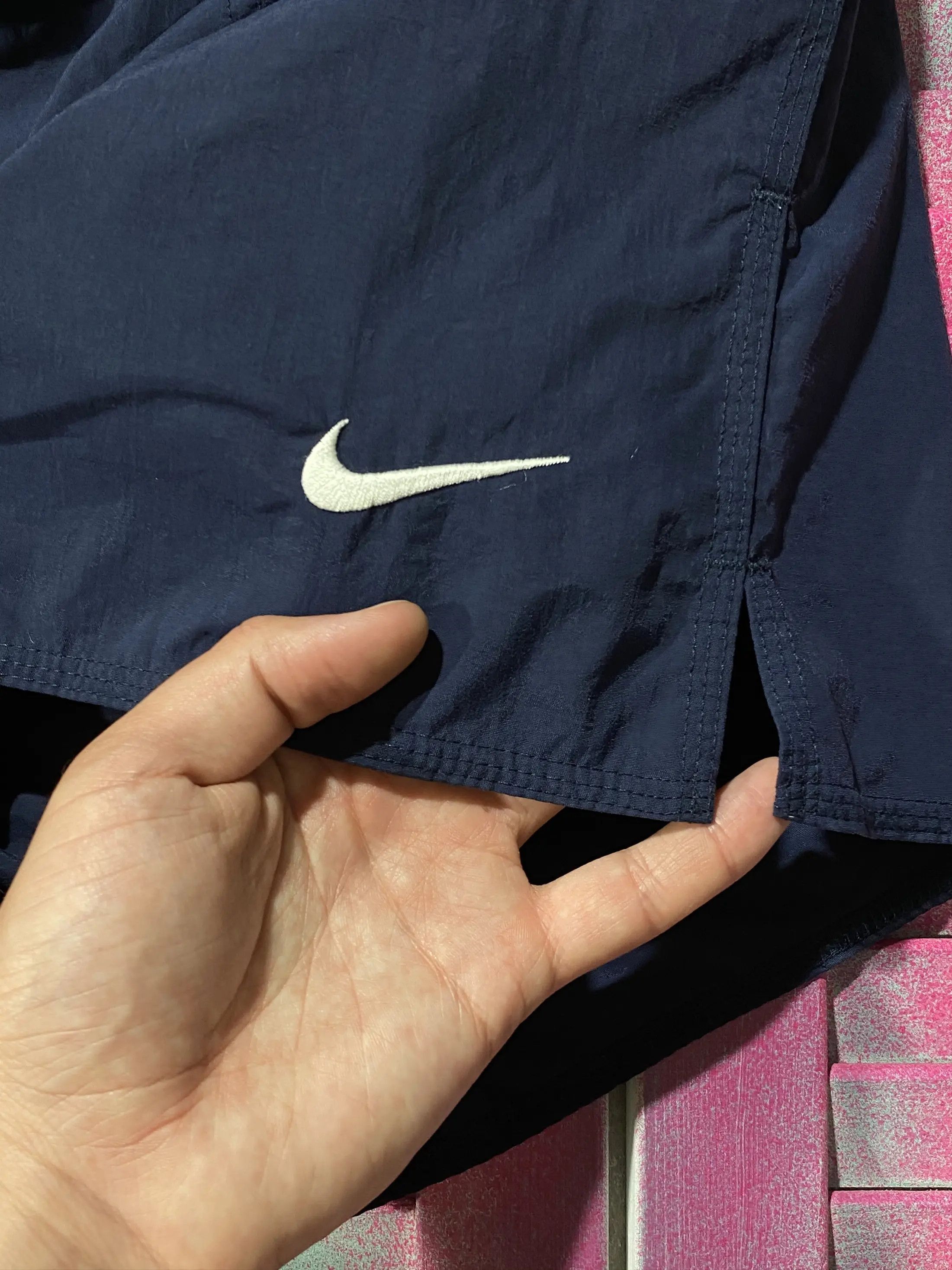 Nike Vintage Y2K Nike Nylon Swoosh Shorts Size US 34 / EU 50 - 2 Thumbnail