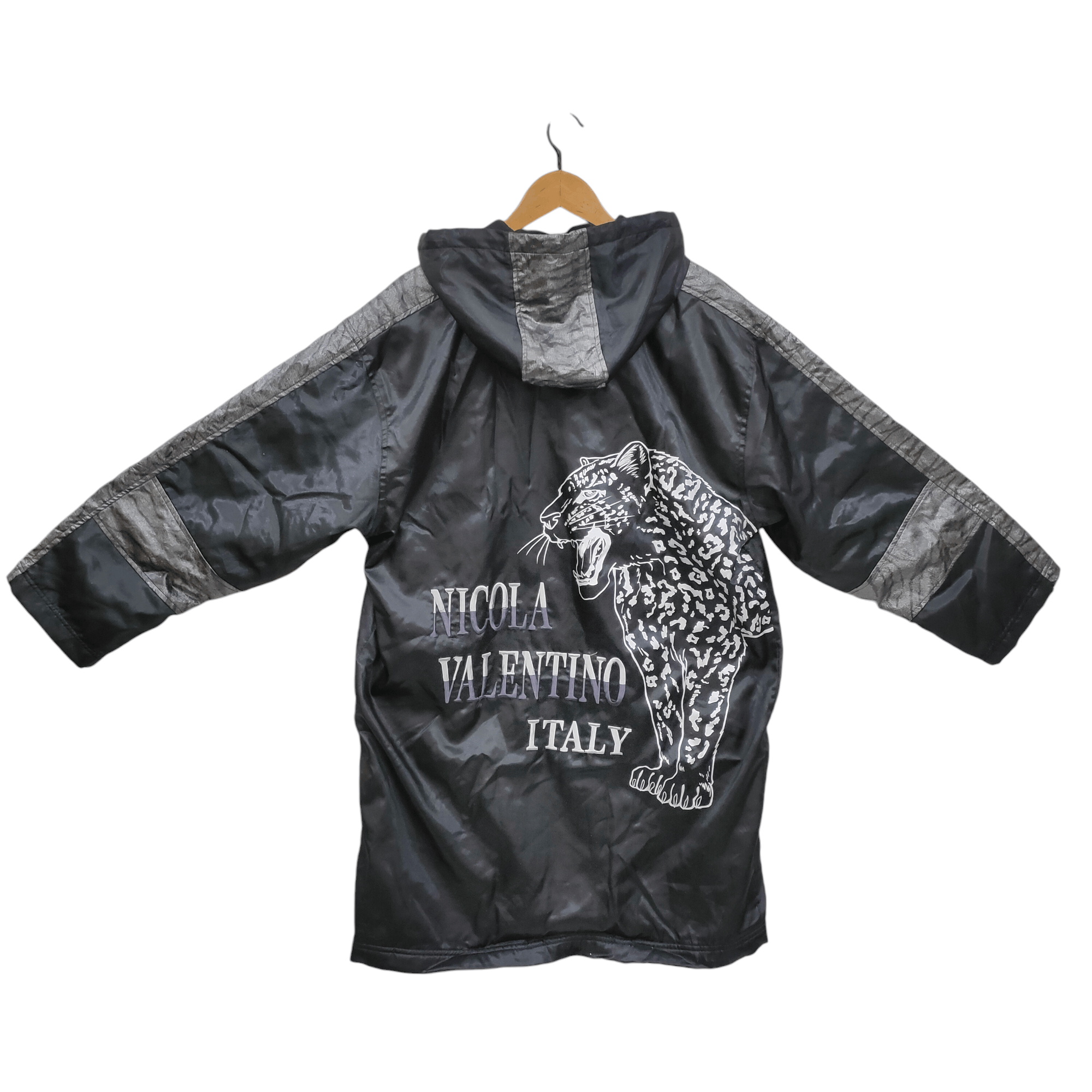 Designer × Vintage 90s Nicola Valentino Italy Black Hooded Size US M / EU 48-50 / 2 - 1 Thumbnail