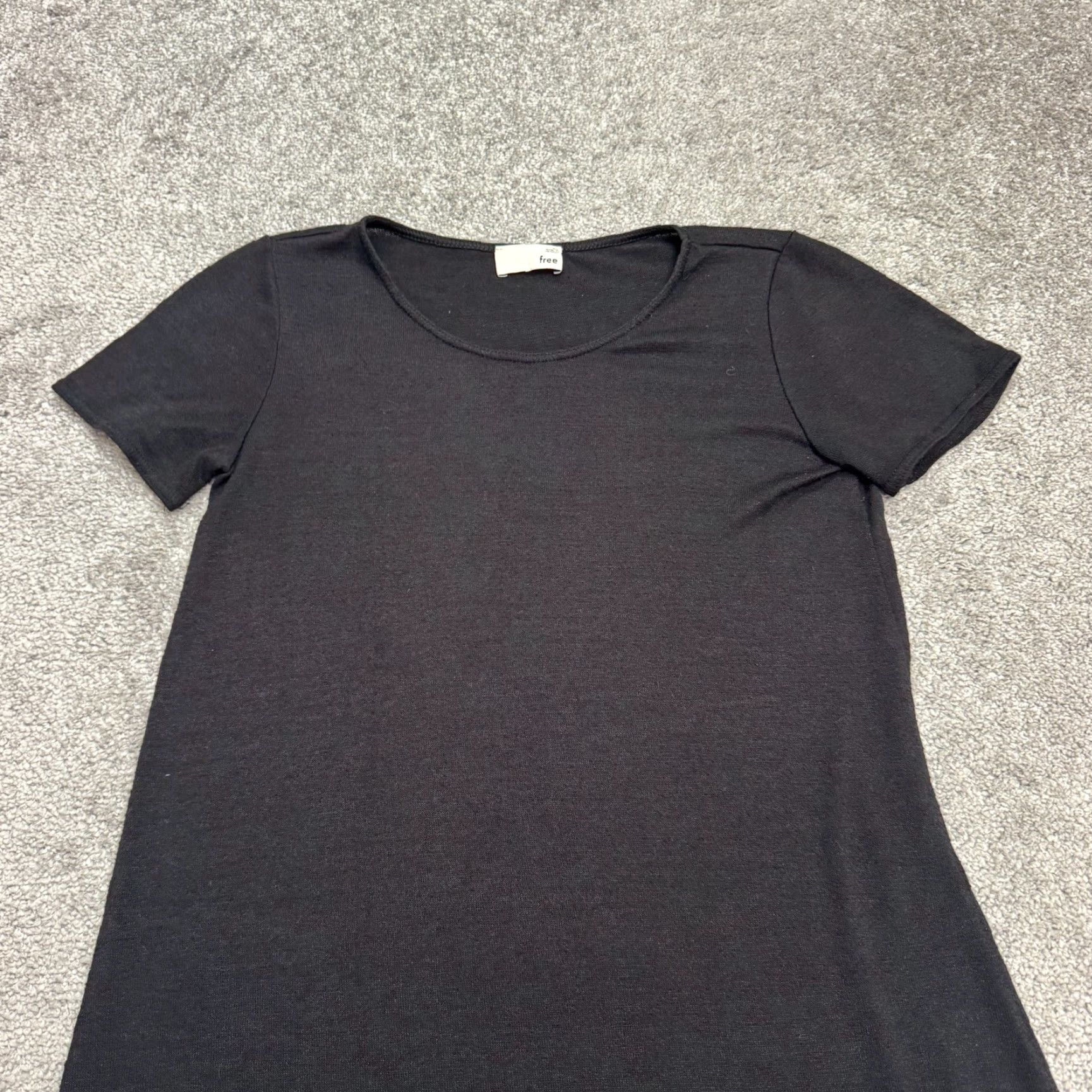 Vintage VINTAGE Wilfred Free Aritzia Mini T-Shirt Dress Women XS Black Short Sleeve Crew Neck Size XS / US 0-2 / IT 36-38 - 3 Thumbnail