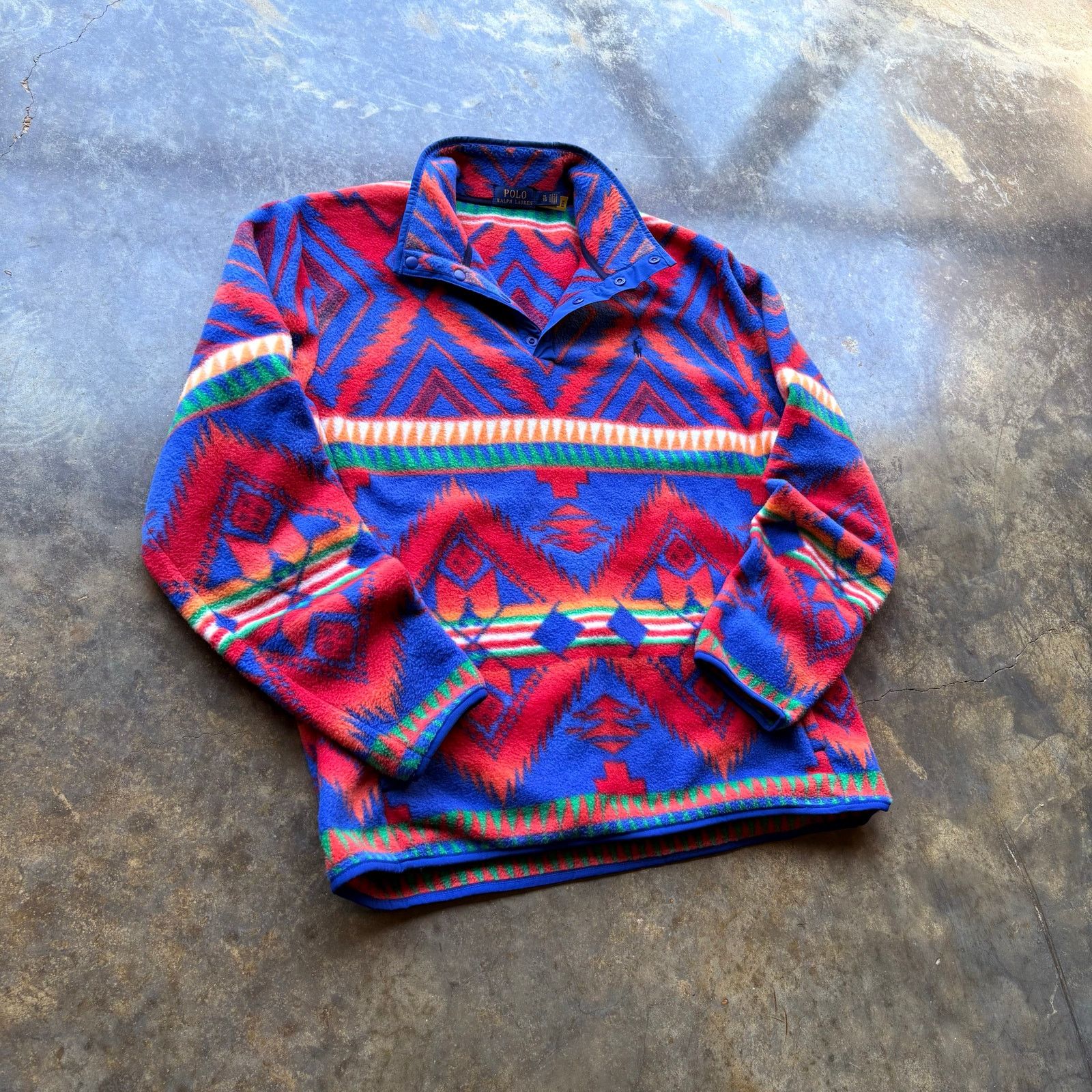 Polo Ralph Lauren Beautiful Aztec Polo Ralph Lauren Sherpa Fleece Size US XL / EU 56 / 4 - 2 Thumbnail