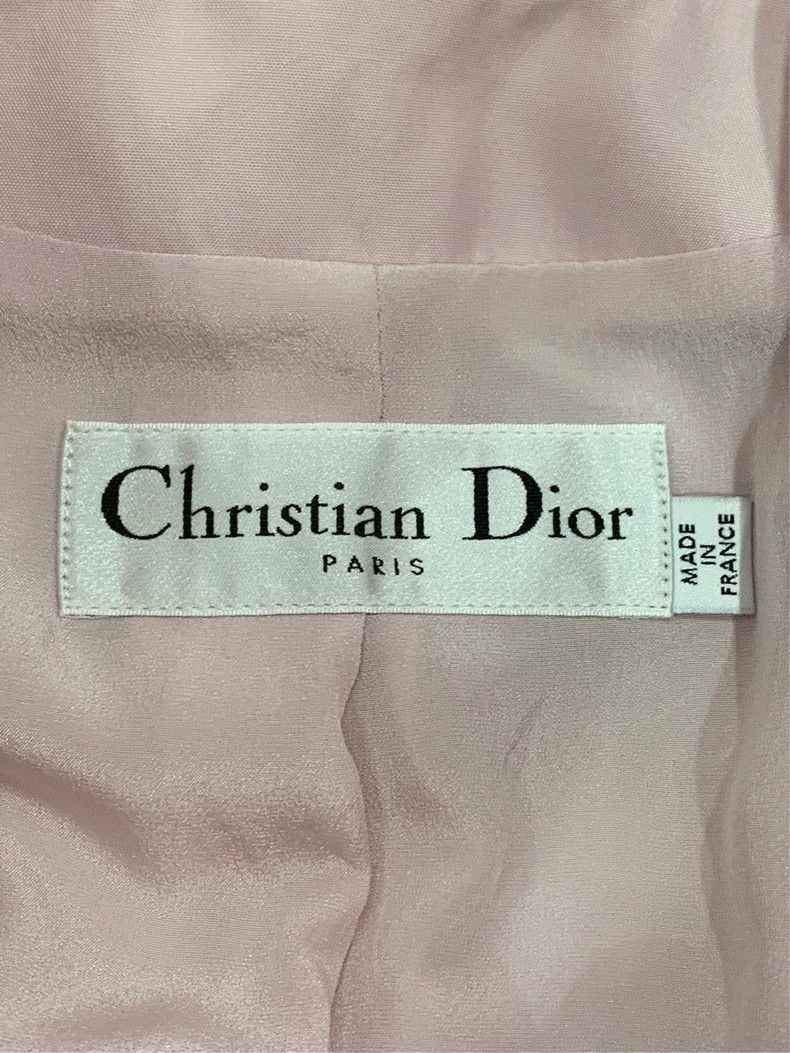 Dior Dior Women's pink silk fabric long-sleeved lapel windbreake Size M / US 6-8 / IT 42-44 - 5 Thumbnail