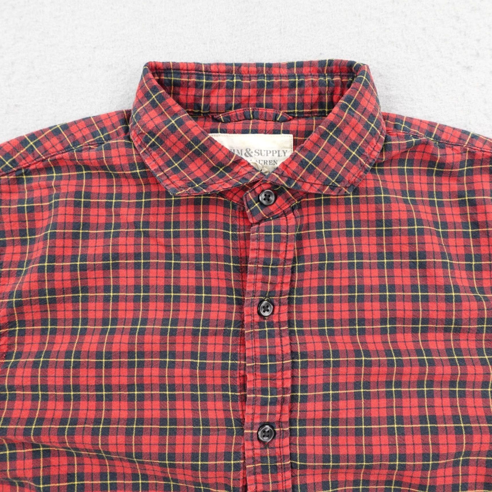 Ralph Lauren VINTAGE? (No) Denim & Supply Ralph Lauren Shirt Mens Medium Red Plaid Woven Cotton Button-Up Size US M / EU 48-50 / 2 - 2 Thumbnail