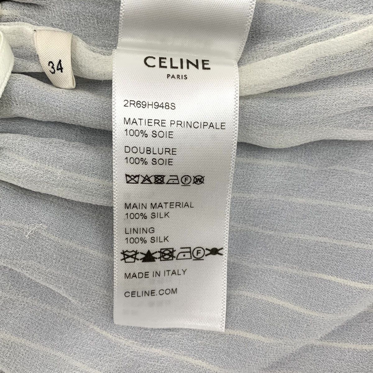 Celine Celine Vertical Striped Silk Sleeveless Dress K26WX Size XS / US 0-2 / IT 36-38 - 8 Thumbnail