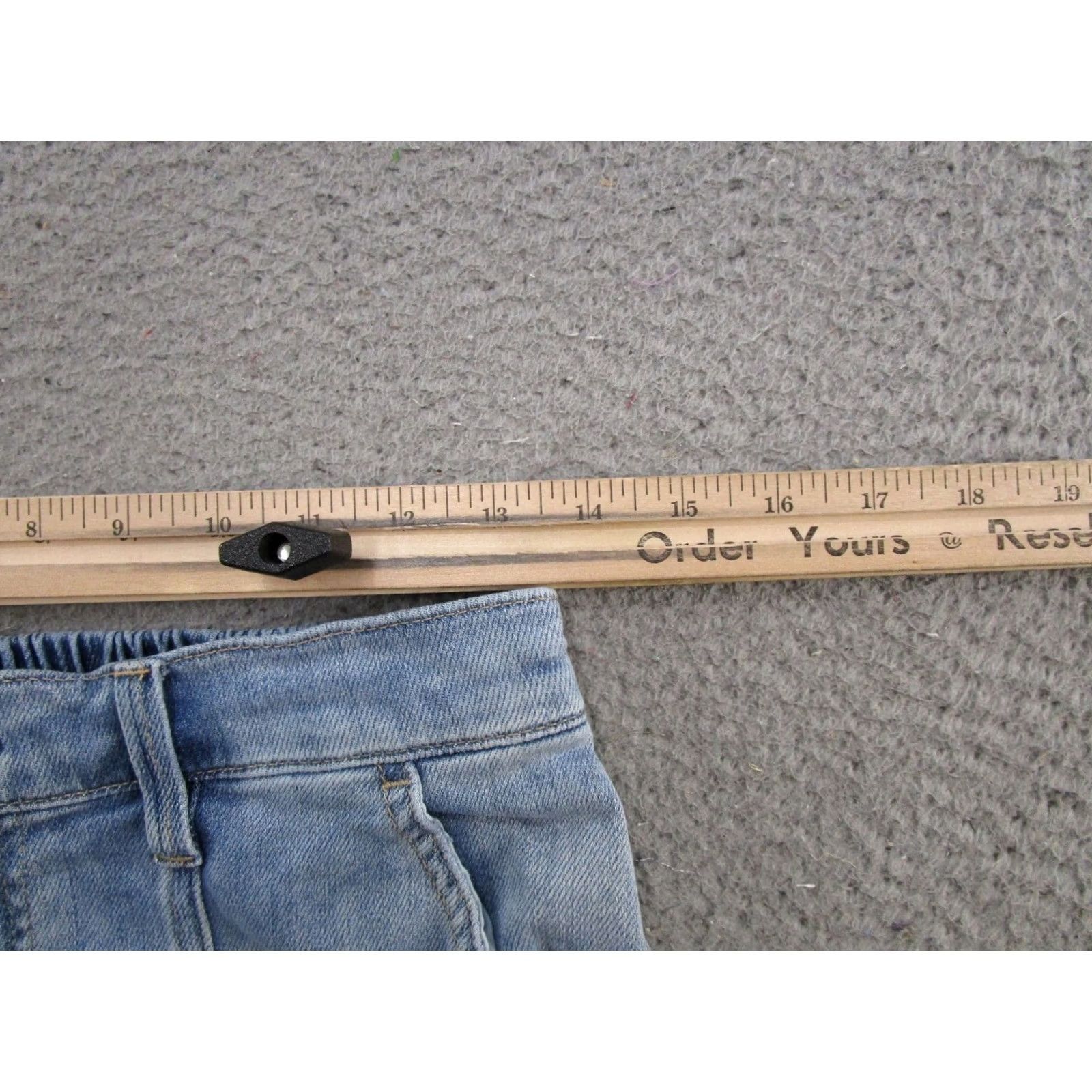 Vintage Maurices Denim Cut-Off Shortie Shorts Jorts SZ S Stretch Elastic Waist Blue Denim Casual Women's Shorts Vintage No Size 28" / US 6 / IT 42 - 4 Thumbnail