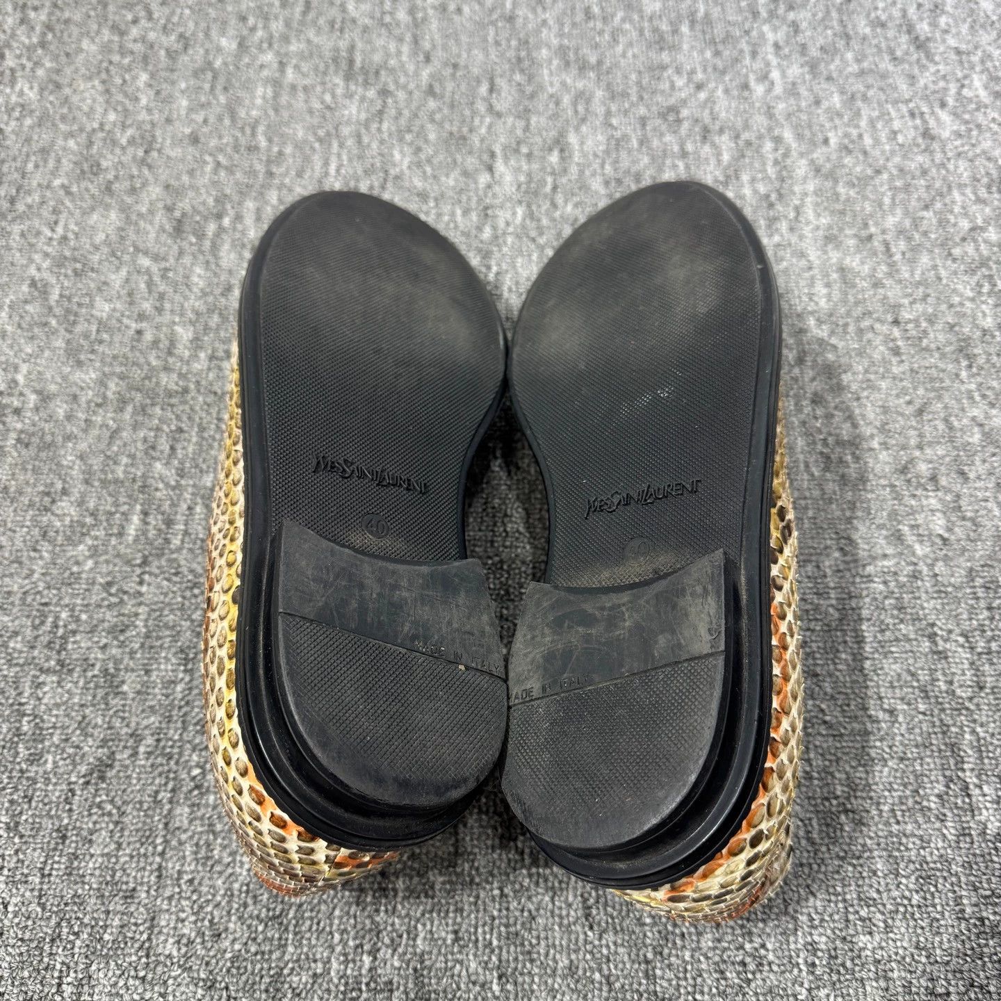 Saint Laurent Paris SLP Snakeskin Loafer 40 Size US 7 / EU 40 - 4 Thumbnail