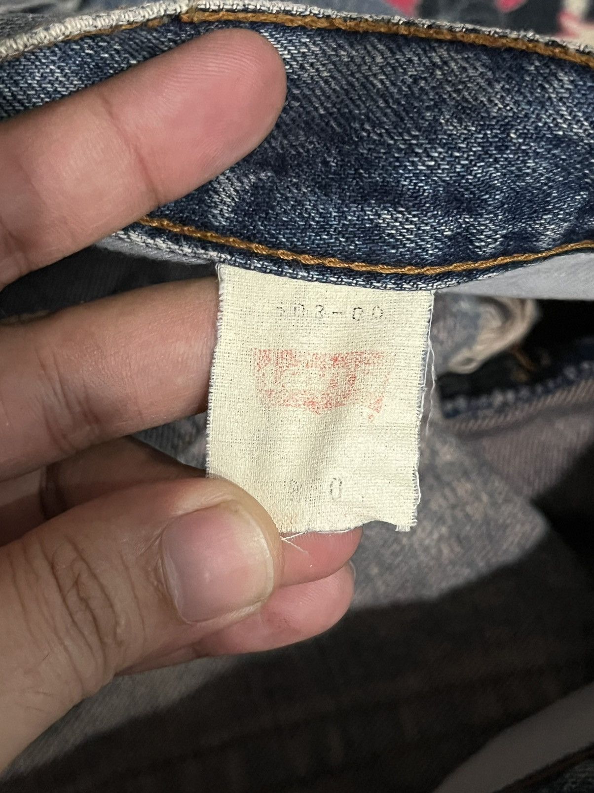 Levi's Vintage Levi’s 503 Blue Washed Distressed Straight Jeans Size US 30 / EU 46 - 17 Thumbnail