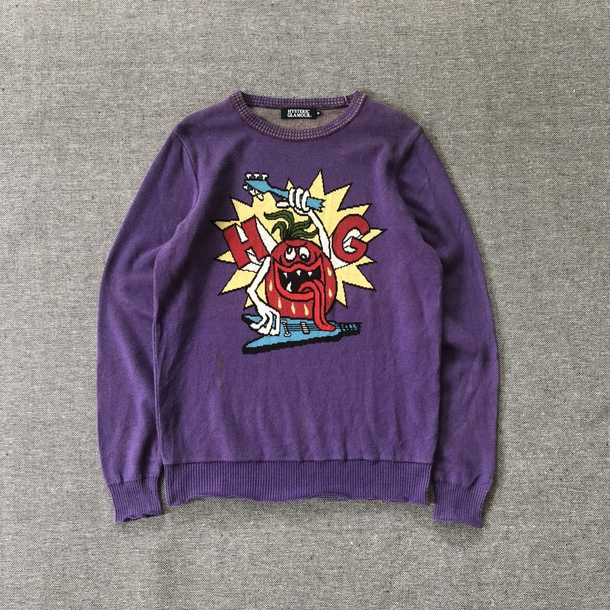 Hysteric Glamour HYSTERIC GLAMOUR Strawberry Rocker Knit Sweater Size US S / EU 44-46 / 1 - 1 Thumbnail