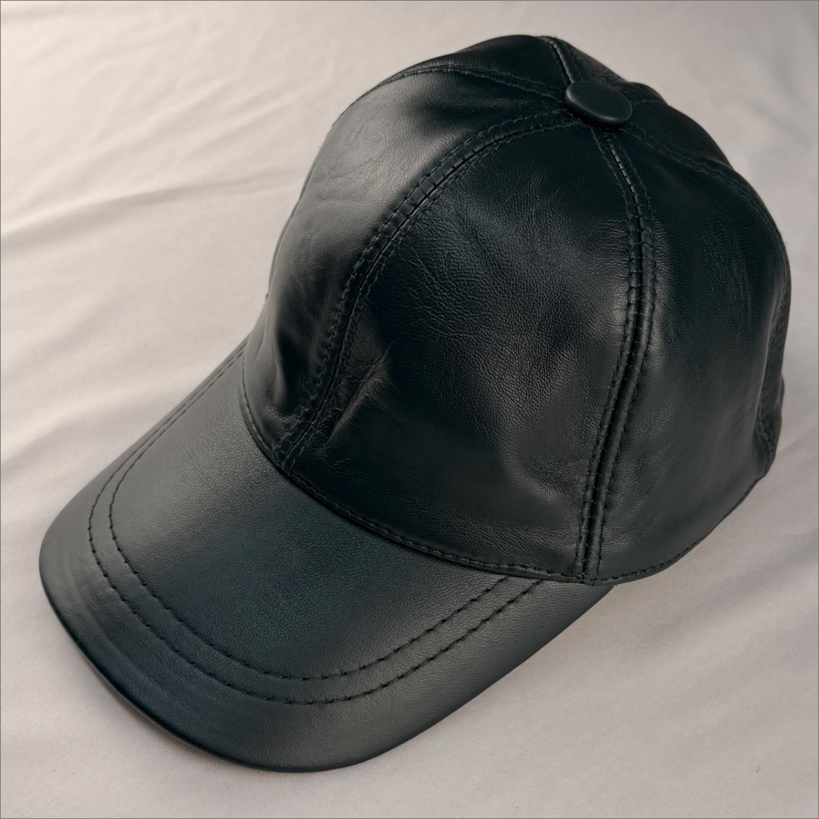 Other NEW Matt Leather Baseball Cap - Premium Hat 083 Size ONE SIZE - 3 Thumbnail