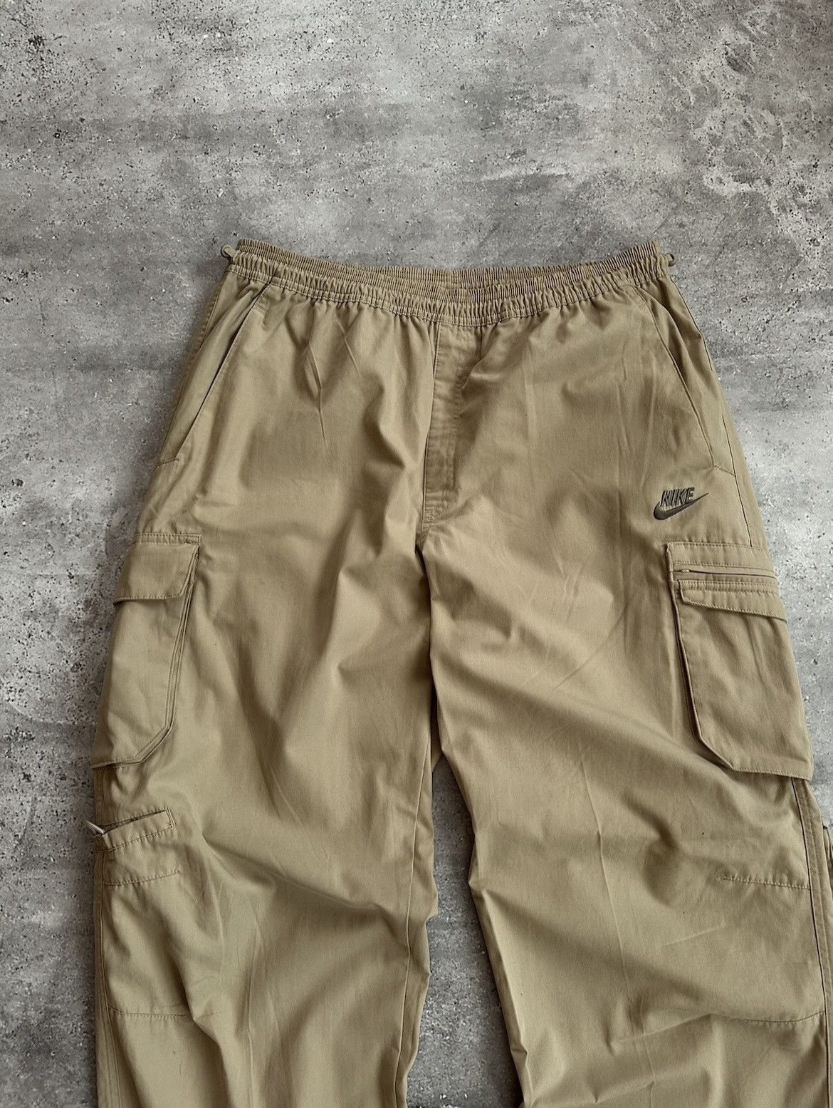 Vintage Nike Cargo Pants 00s Style Drill Baggy Fit Oversize