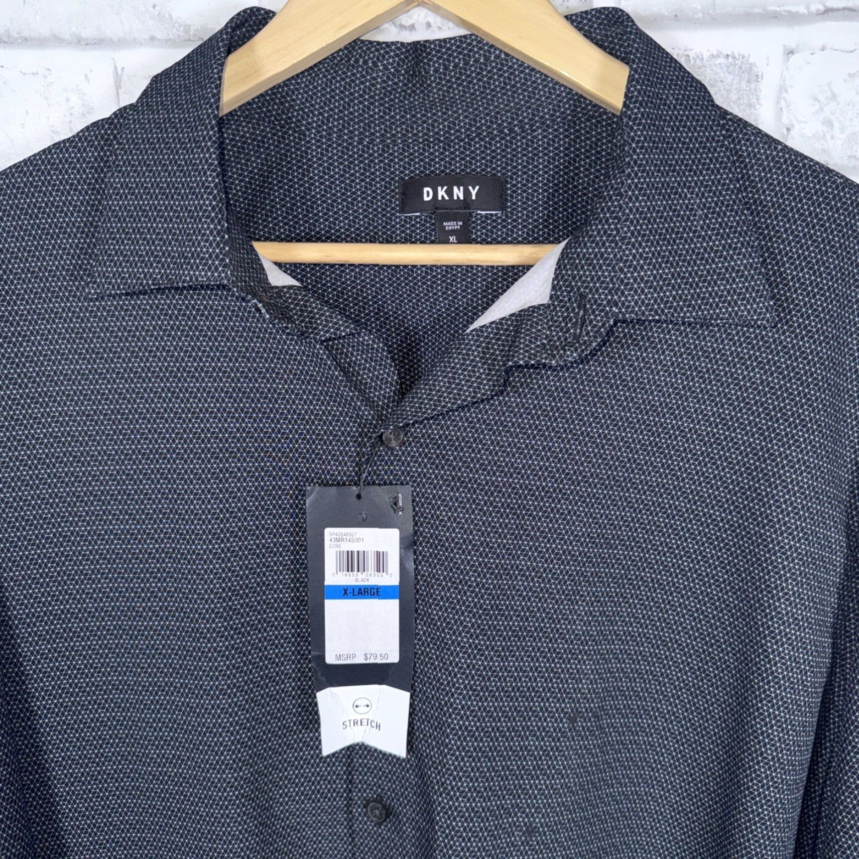 DKNY VINTAGE NWT DKNY Blue Button-Up Shirt Mens XL Size US XL / EU 56 / 4 - 2 Thumbnail