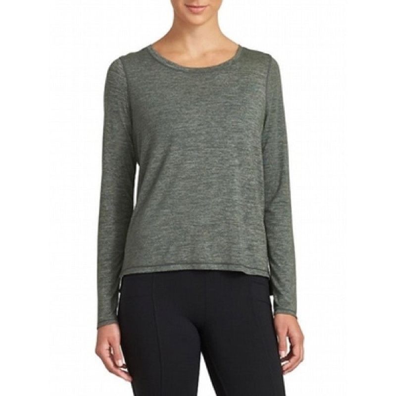 Athleta Athleta Odyssey Heathered Gray Split-Back Top Medium Size M / US 6-8 / IT 42-44 - 1 Thumbnail