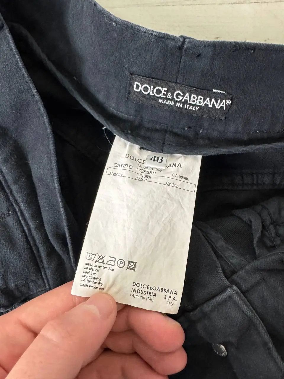 Dolce & Gabbana Vintage Dolce Gabbana Velour Metal Logo Pants Baggy Size US 32 / EU 48 - 8 Thumbnail